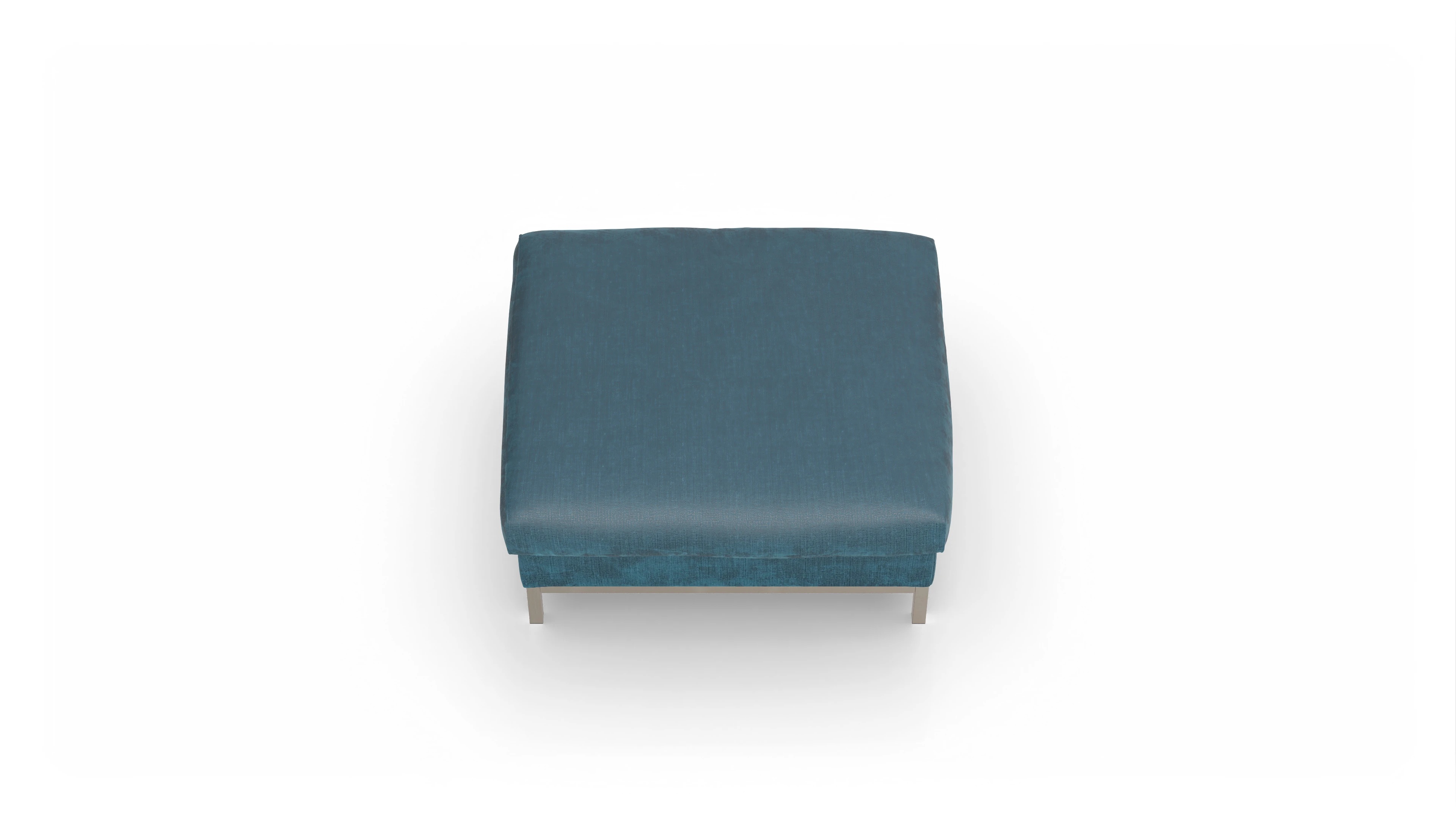 Ansicht des Produktes Paglia Hocker in Stoff blau