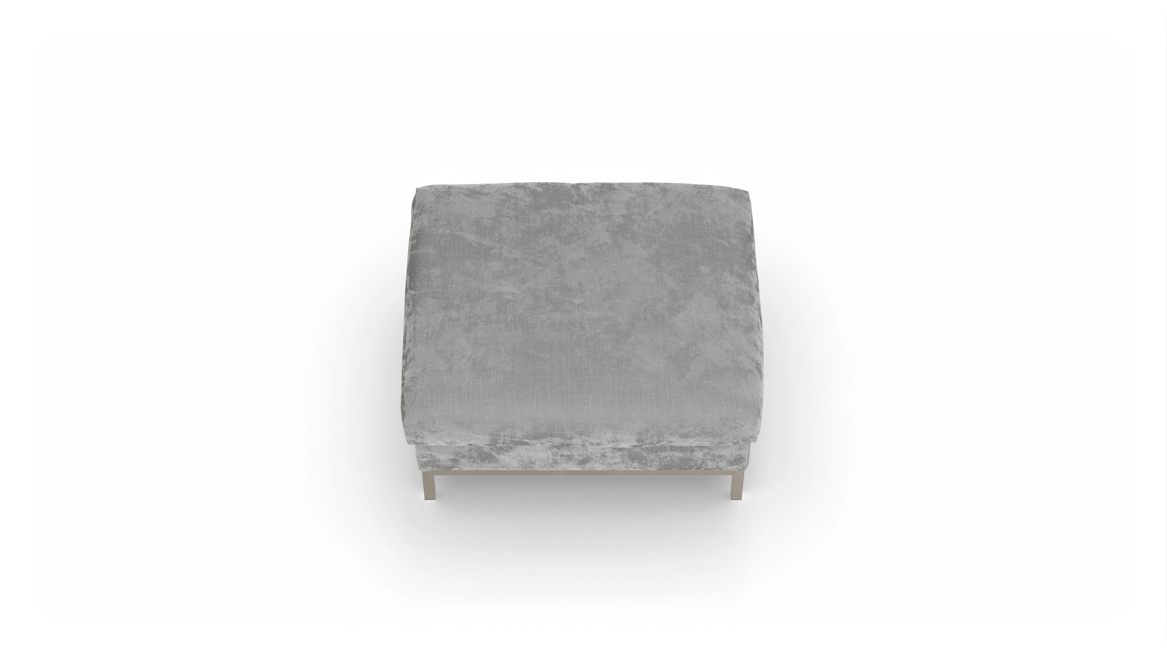 Designer-Hocker Paglia Ansicht des Produktes Paglia Hocker in Stoff grau