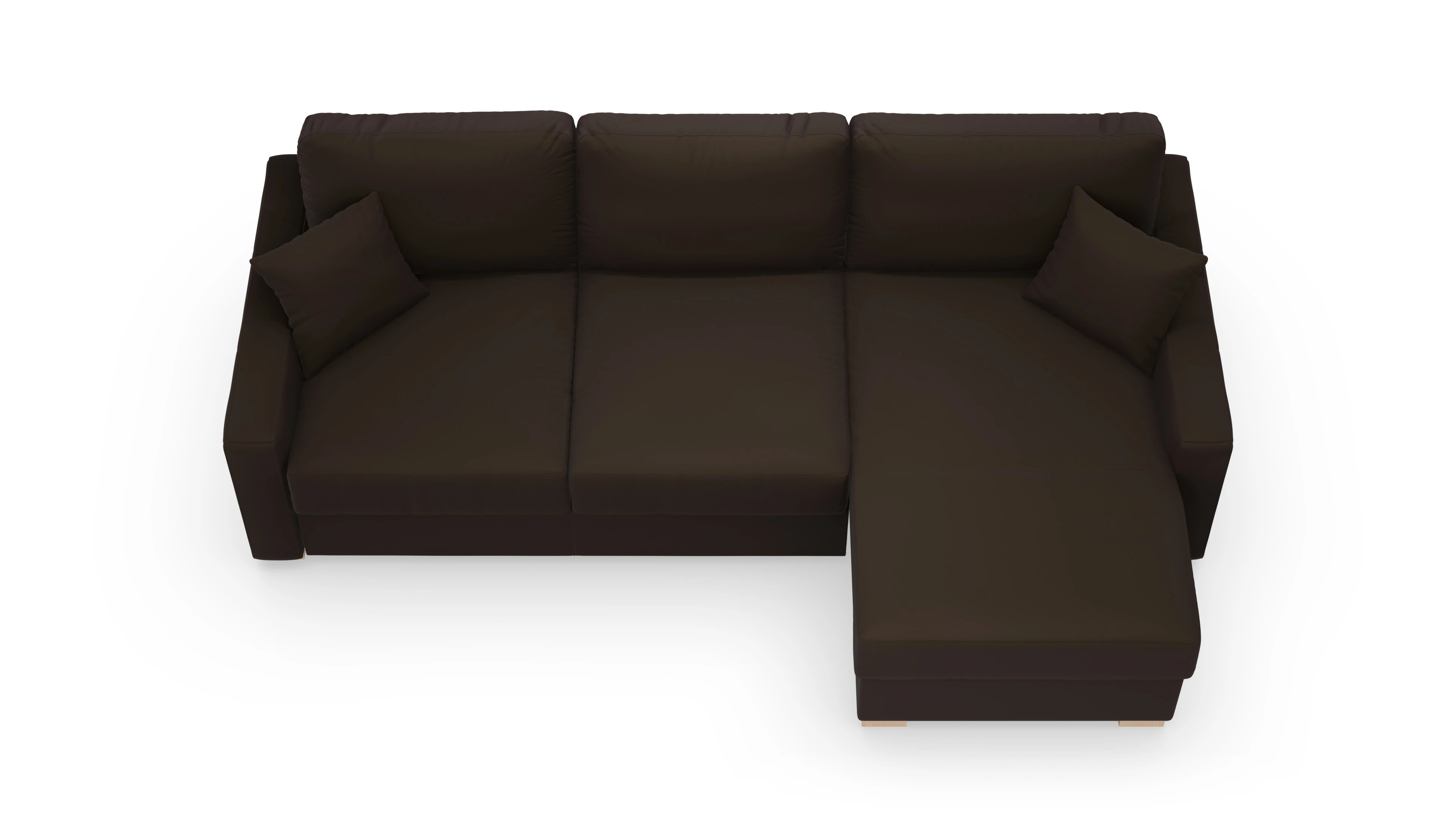 Leder-Schlafsofa Christensen Ansicht des Produktes Christensen in Leder braun