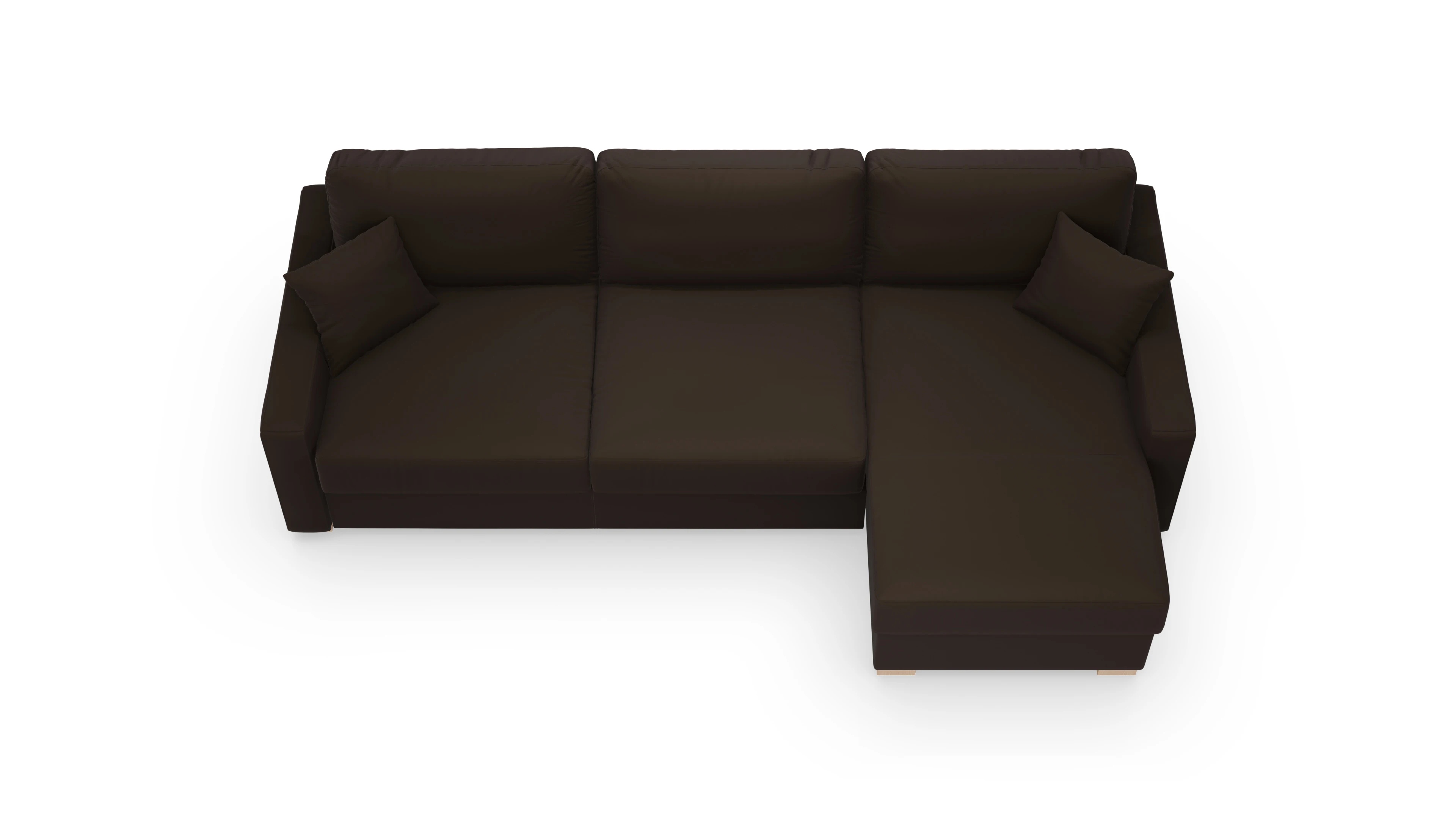 Leder-Schlafsofa Christensen Ansicht des Produktes Christensen in Leder braun