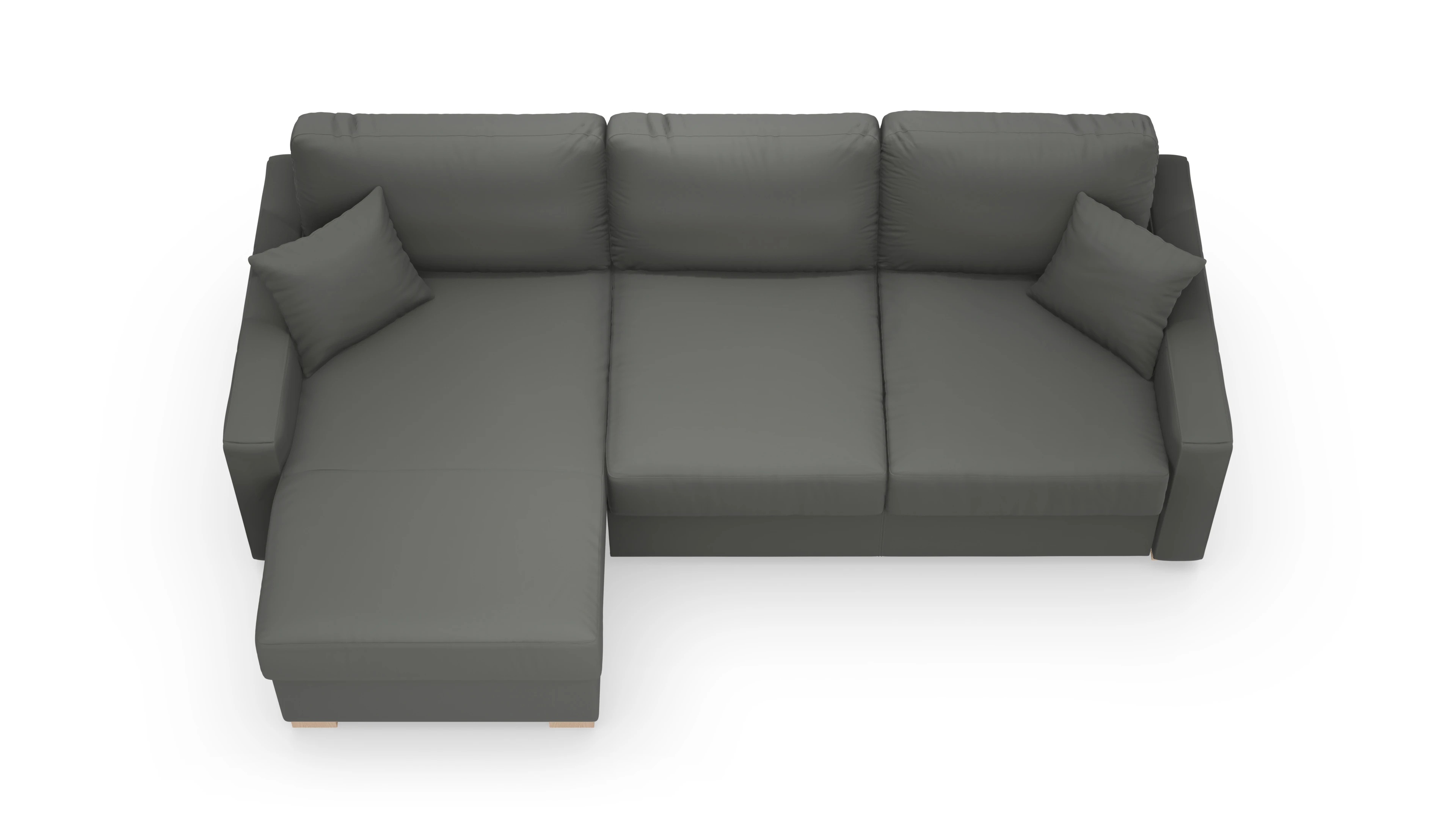 Leder-Schlafsofa Christensen Ansicht des Produktes Christensen in Leder grau