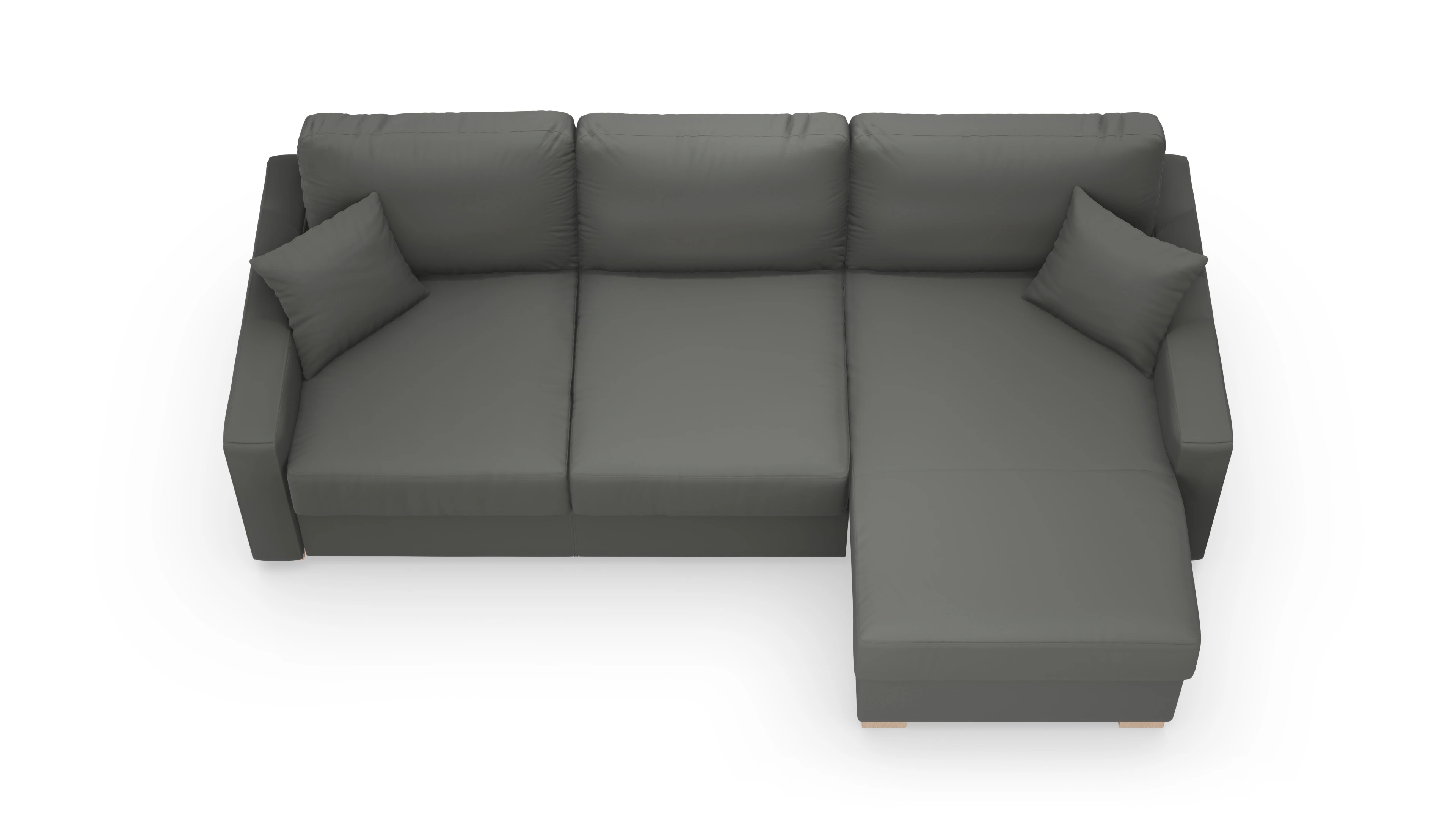 Leder-Schlafsofa Christensen Ansicht des Produktes Christensen in Leder grau