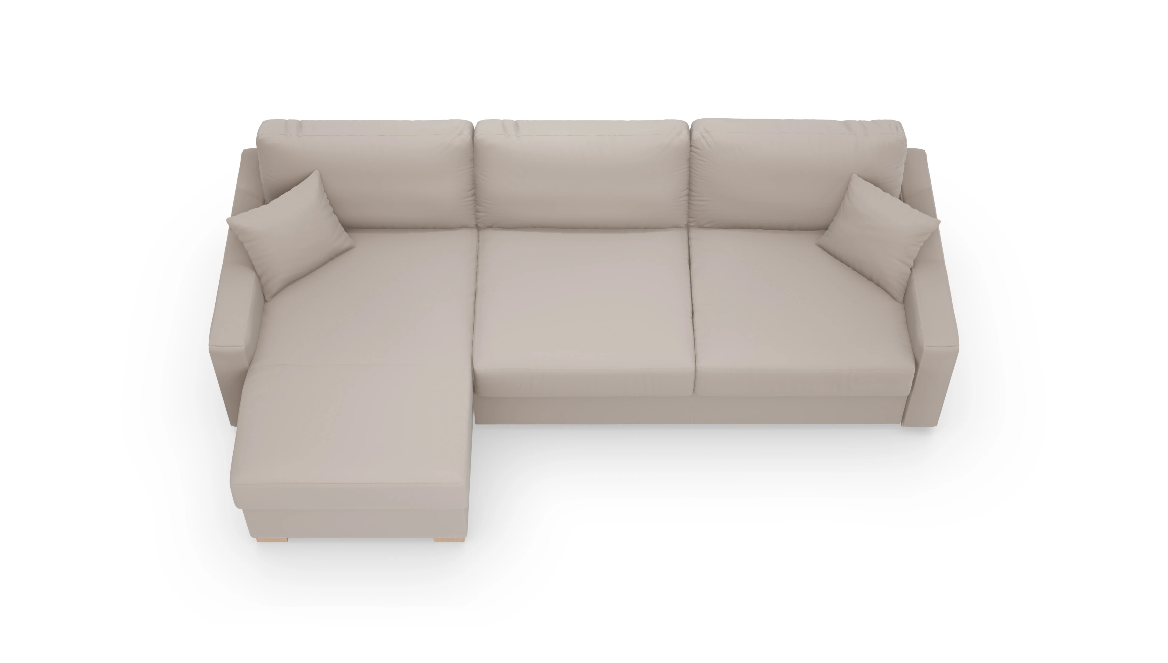 Leder-Schlafsofa Christensen Ansicht des Produktes Christensen in Leder beige