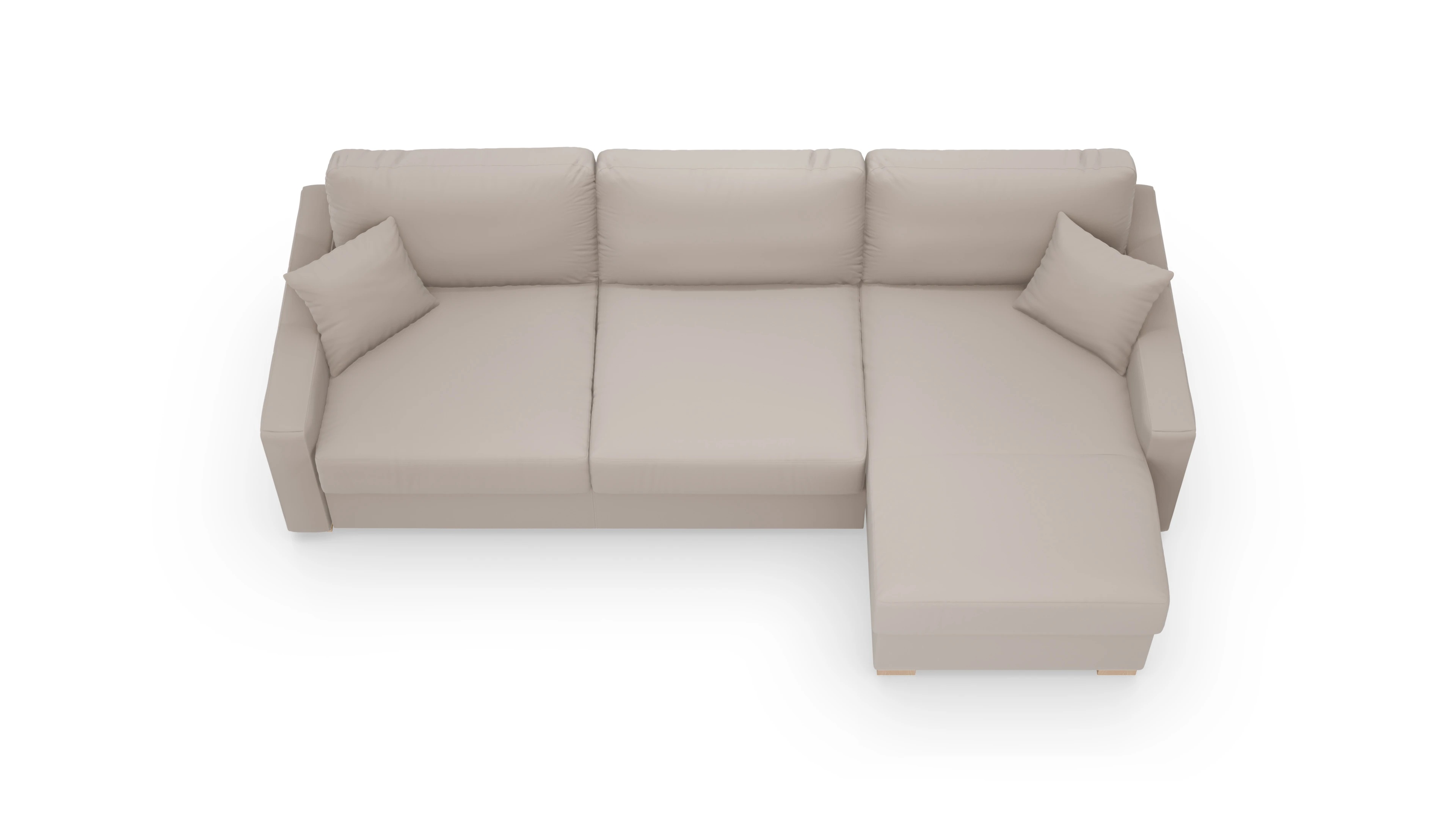 Leder-Schlafsofa Christensen Ansicht des Produktes Christensen in Leder beige