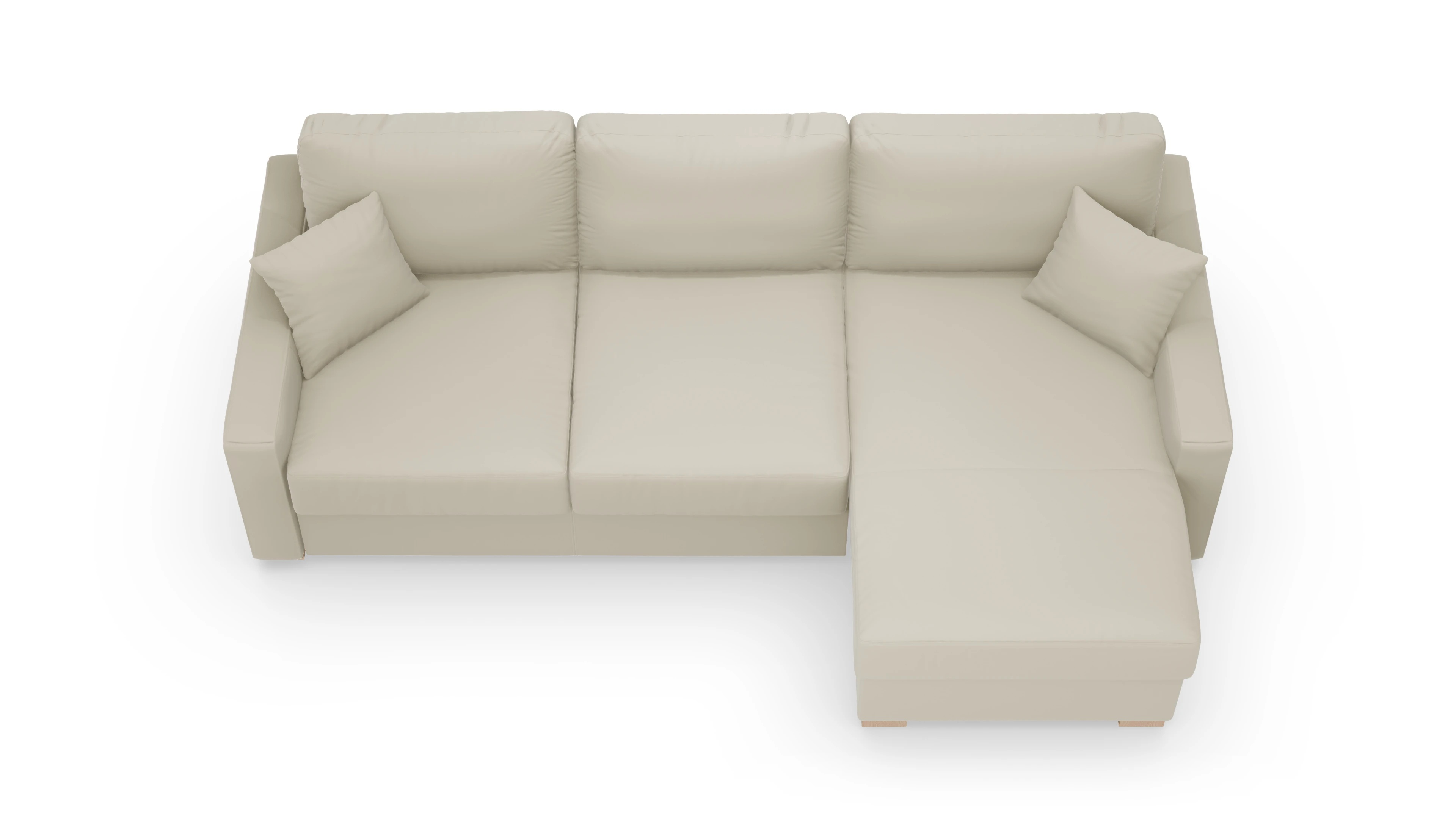 Leder-Schlafsofa Christensen Ansicht des Produktes Christensen in Leder beige