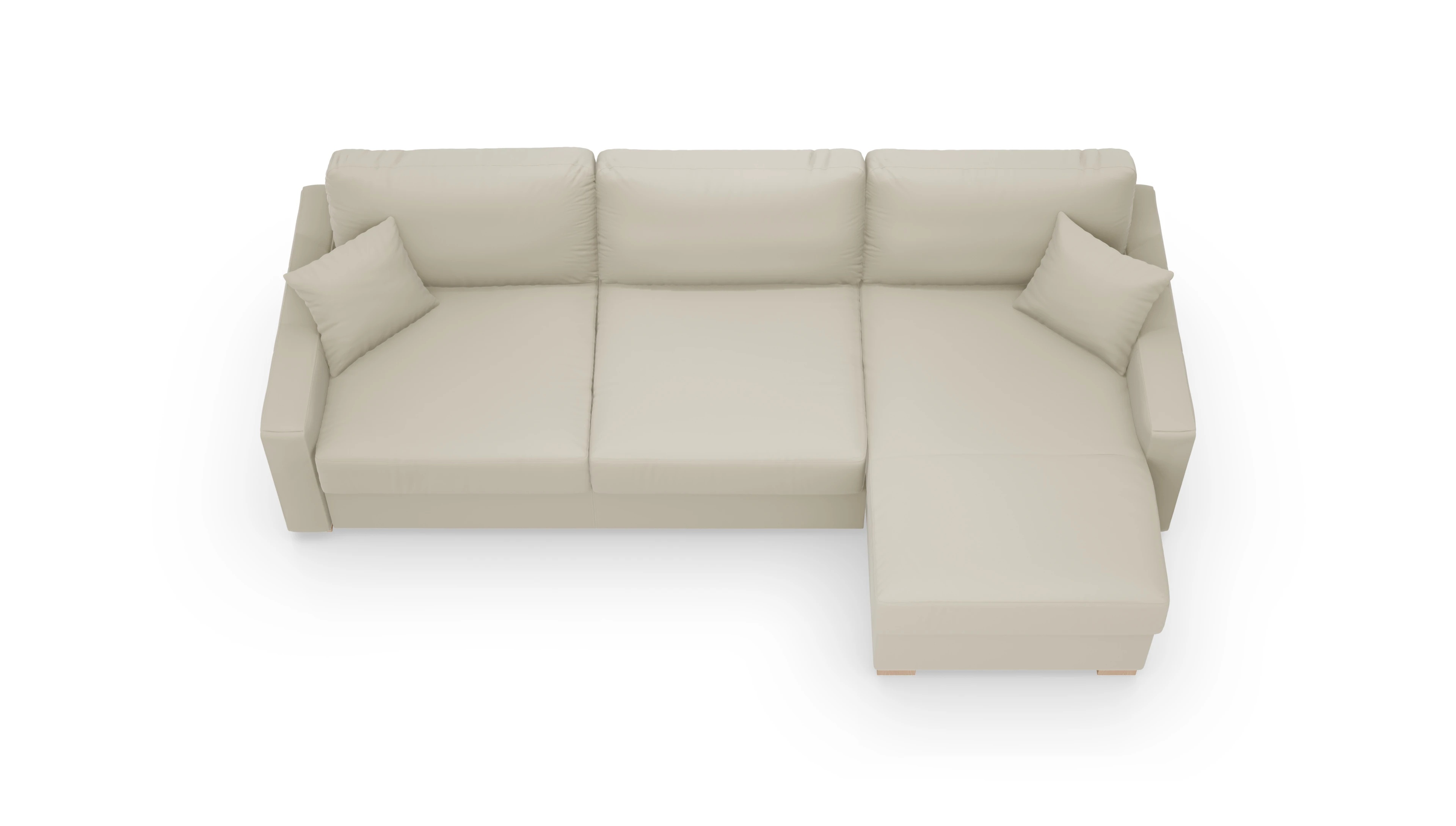 Leder-Schlafsofa Christensen Ansicht des Produktes Christensen in Leder beige