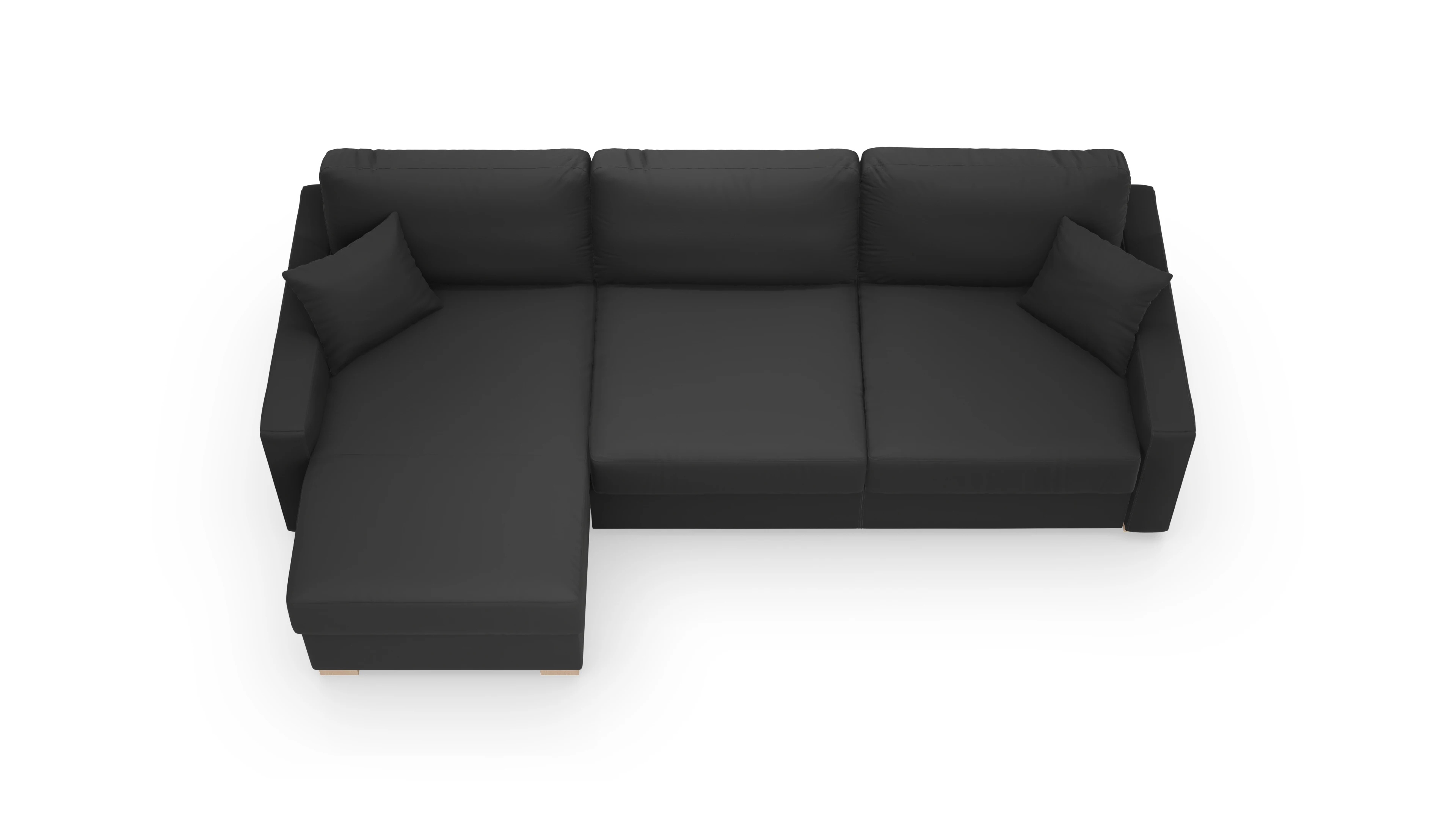 Leder-Schlafsofa Christensen Ansicht des Produktes Christensen in Leder schwarz