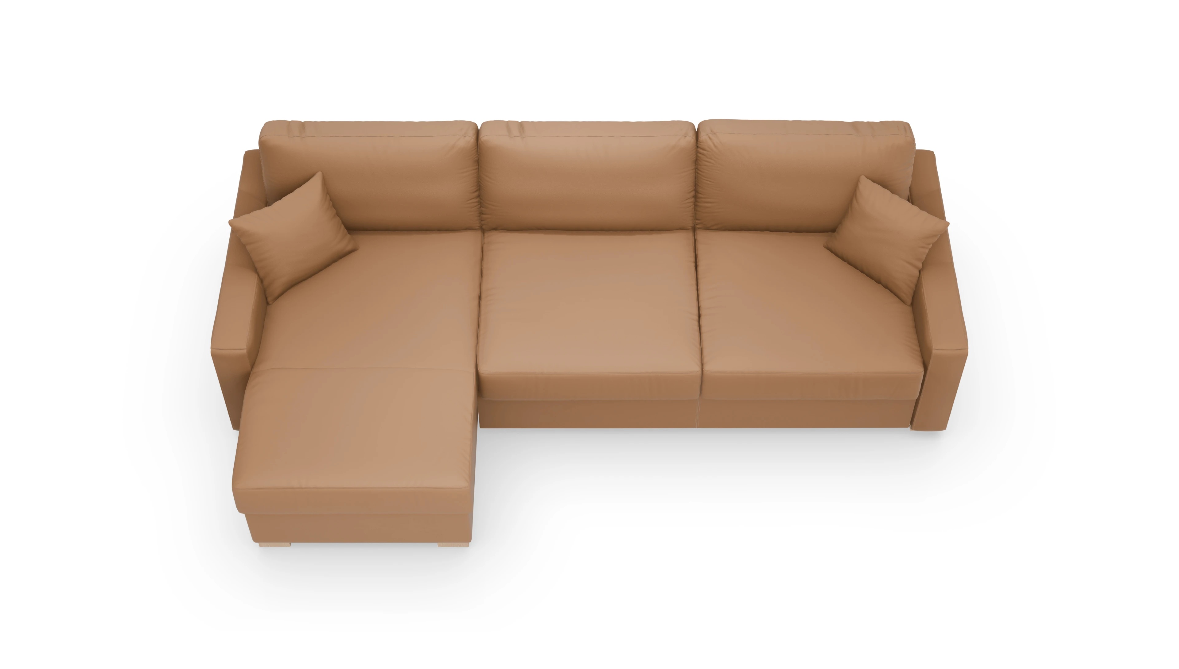 Leder-Schlafsofa Christensen Ansicht des Produktes Christensen in Leder braun