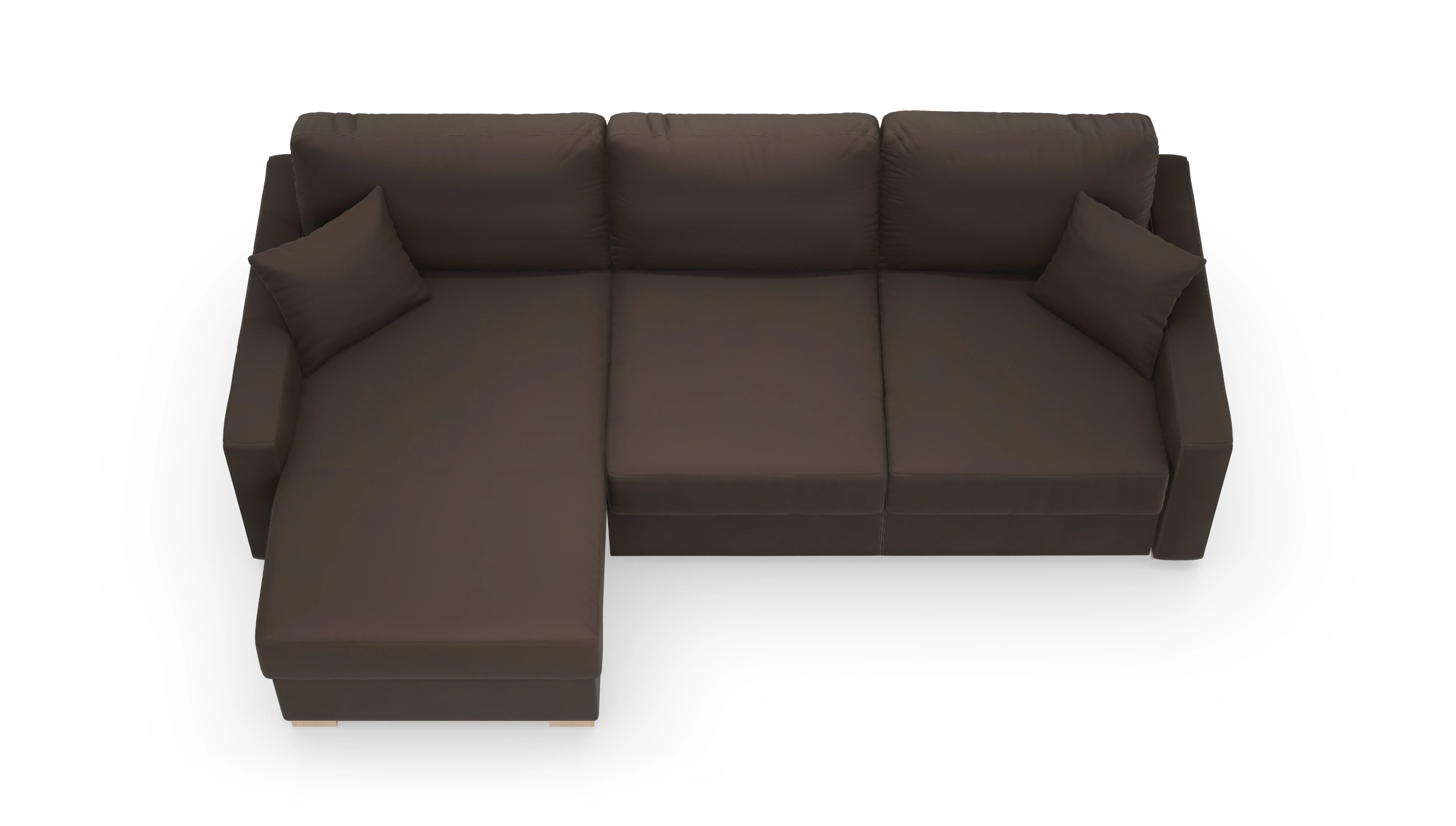 Leder-Schlafsofa Christensen Ansicht des Produktes Christensen in Leder braun