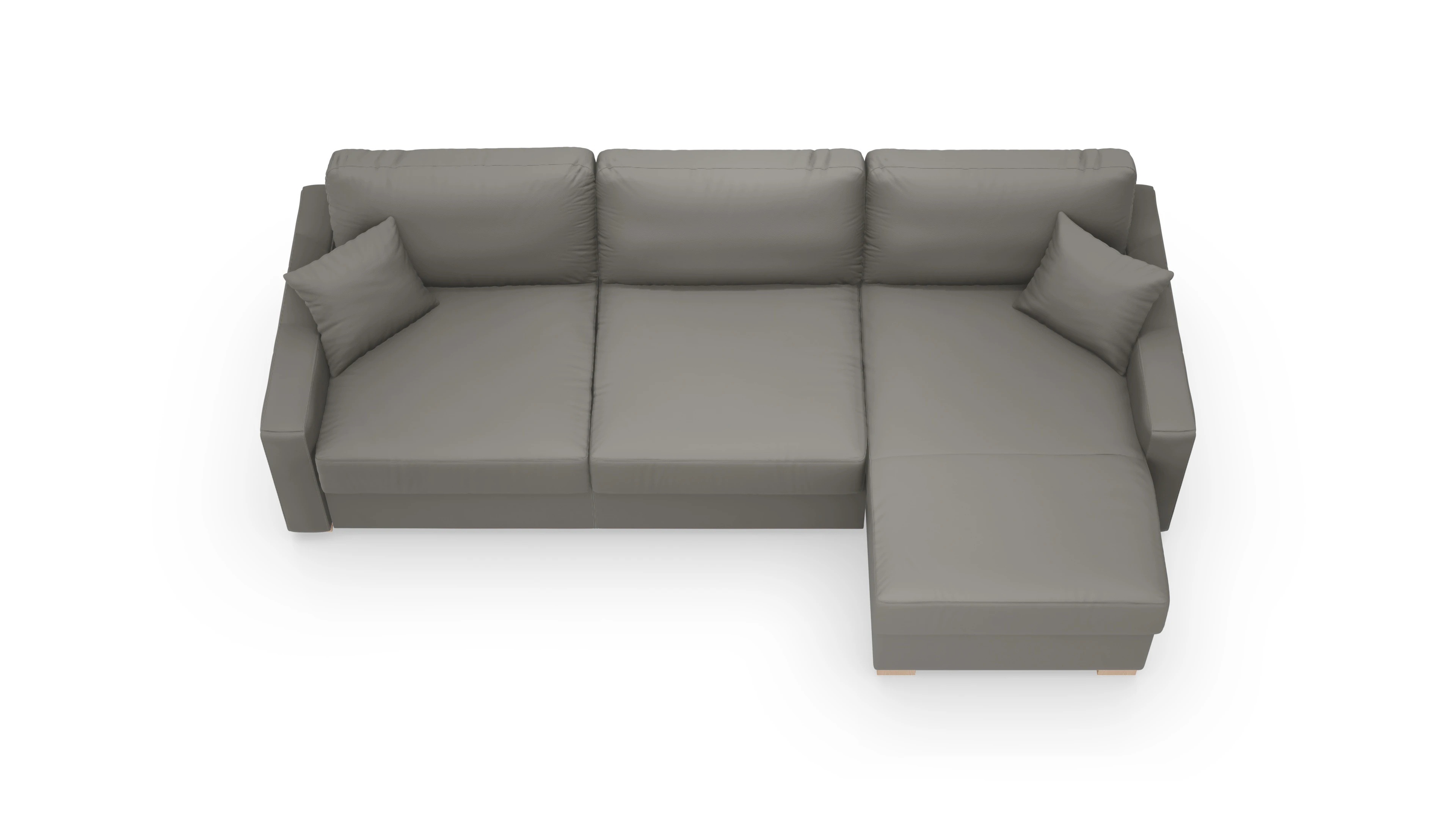 Leder-Schlafsofa Christensen Ansicht des Produktes Christensen in Leder grau