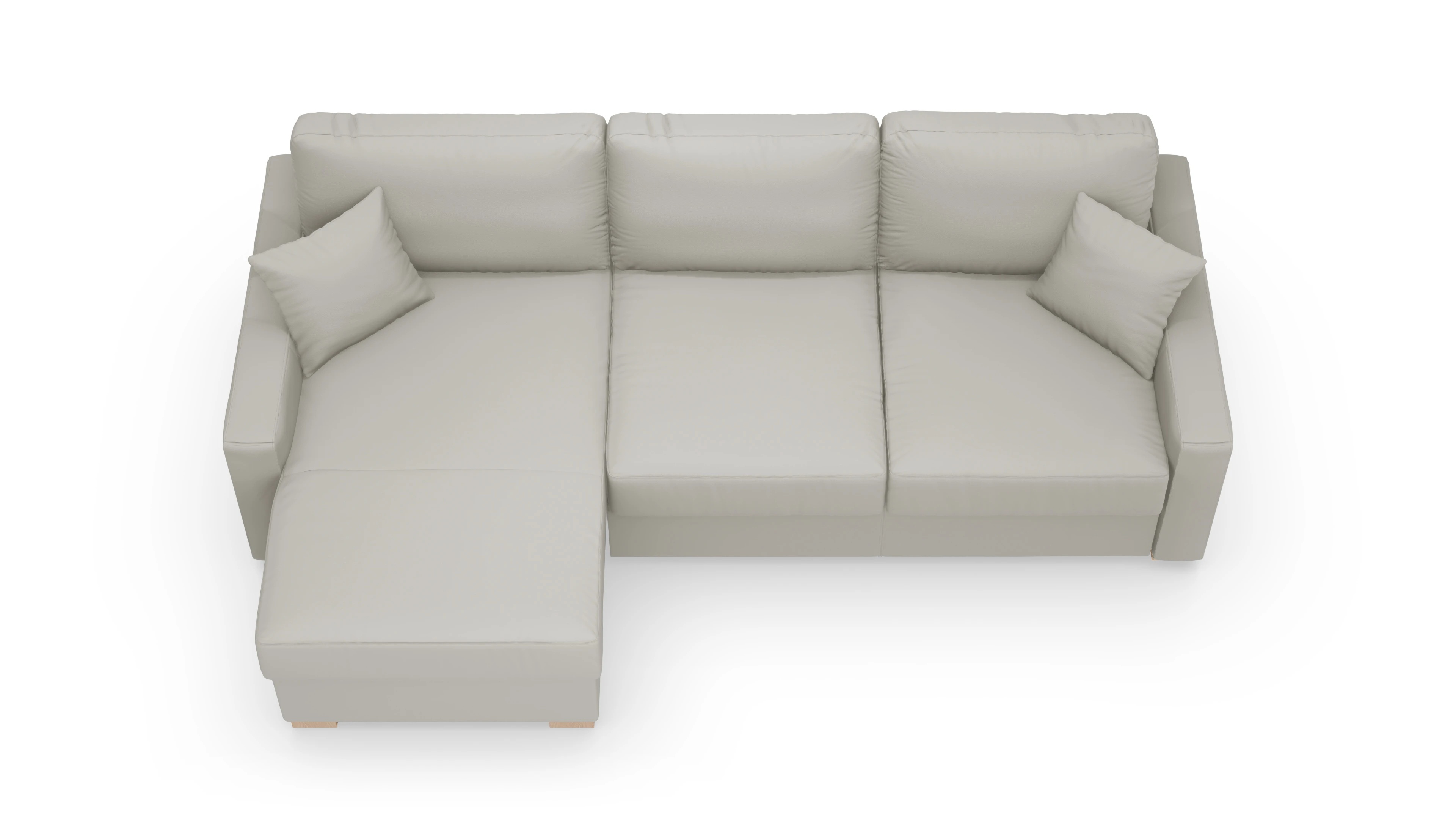 Leder-Schlafsofa Christensen Ansicht des Produktes Christensen in Leder beige