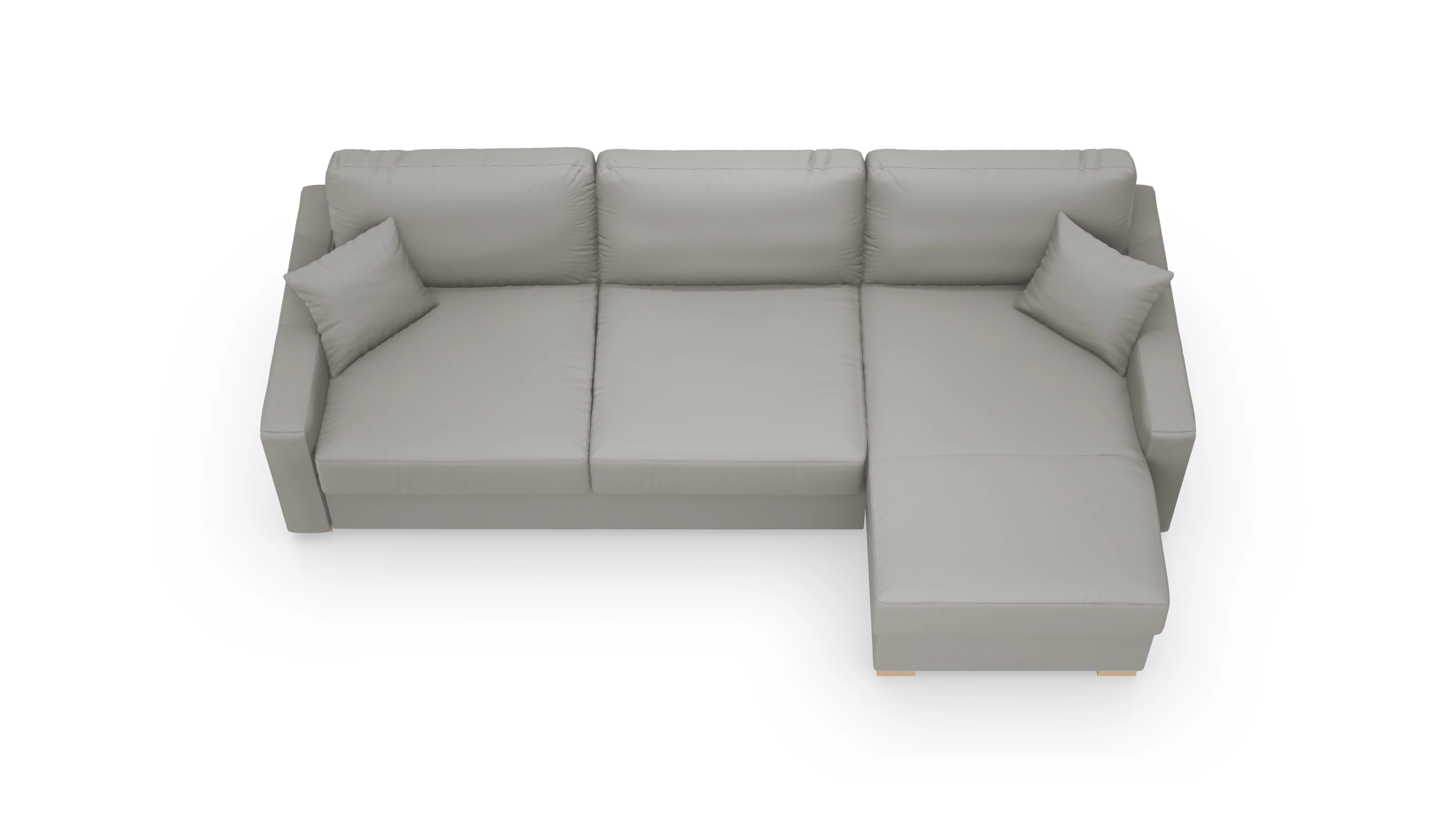 Leder-Schlafsofa Christensen Ansicht des Produktes Christensen in Leder grau
