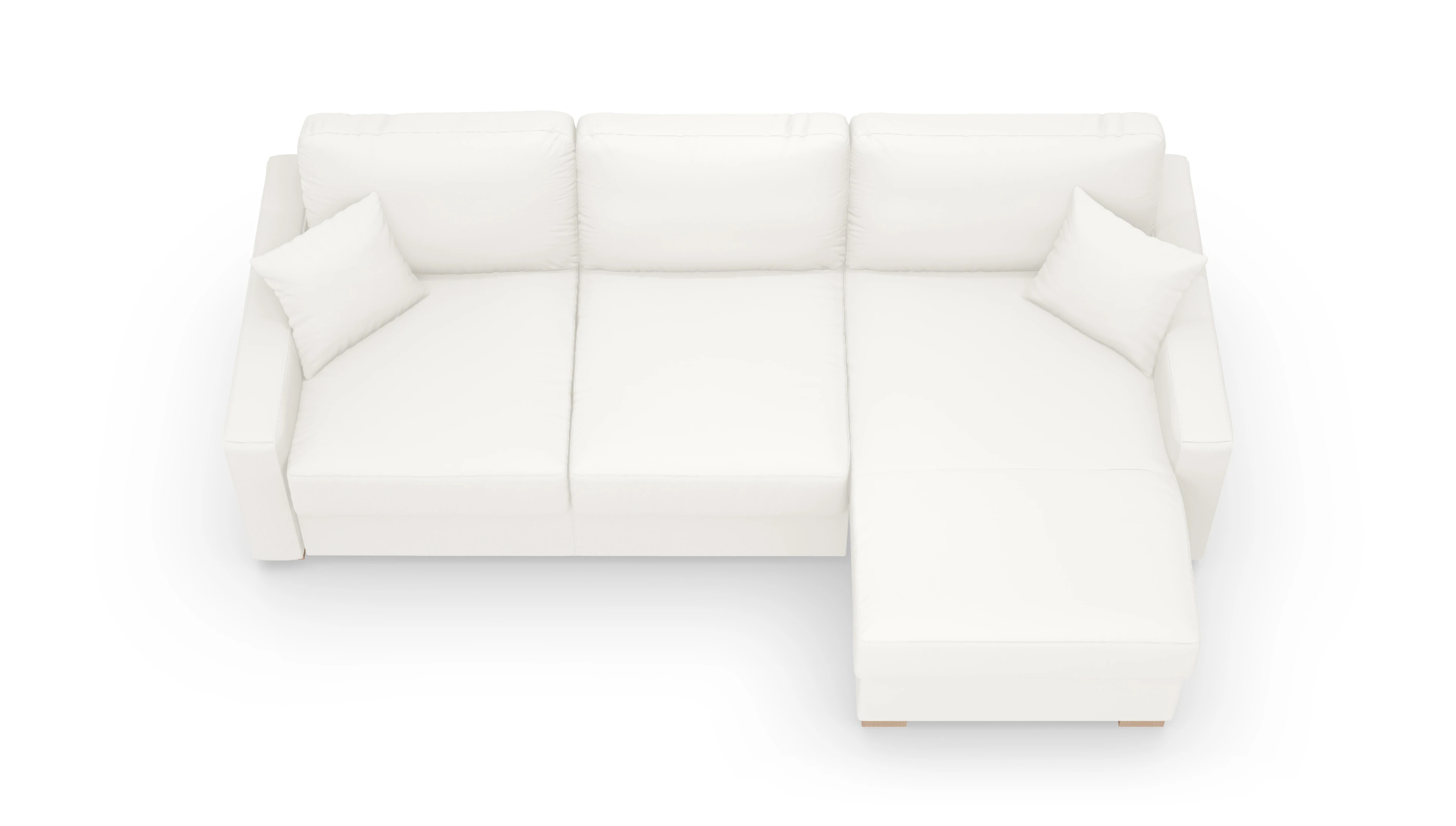 Leder-Schlafsofa Christensen Ansicht des Produktes Christensen in Leder weiß