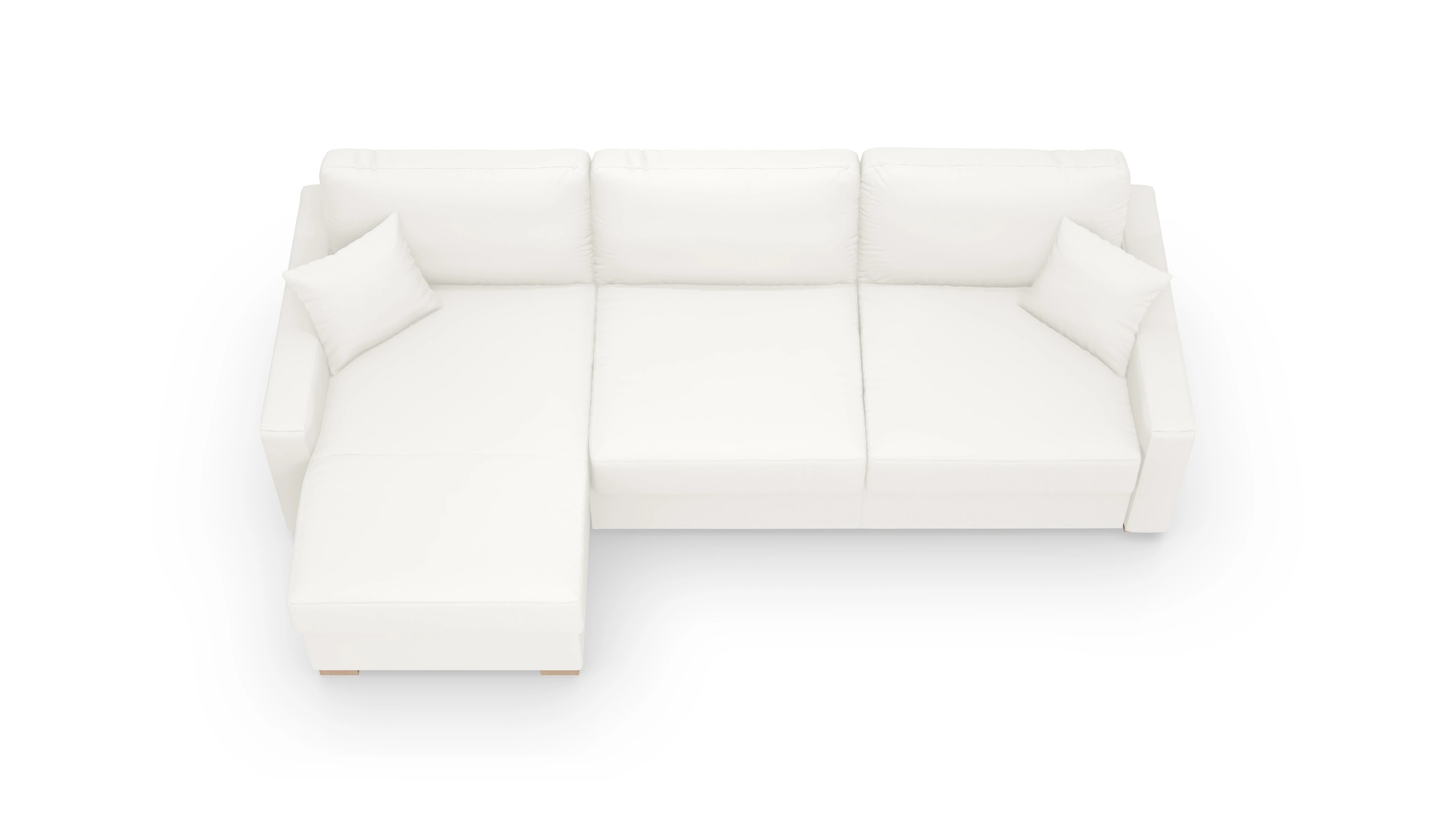 Leder-Schlafsofa Christensen Ansicht des Produktes Christensen in Leder weiß