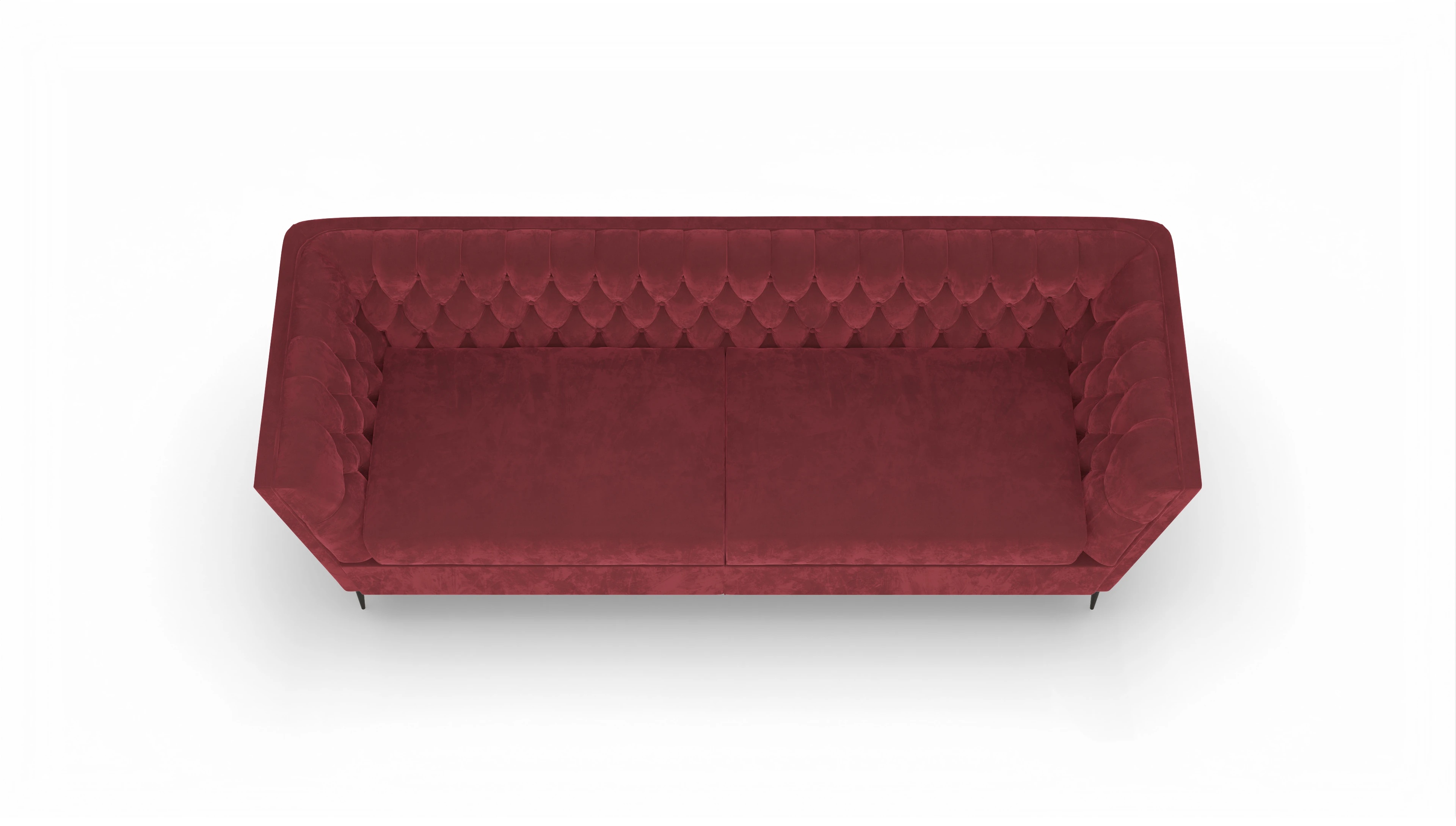 Ansicht des Produktes Neo 3-Sitzer in Samt rot