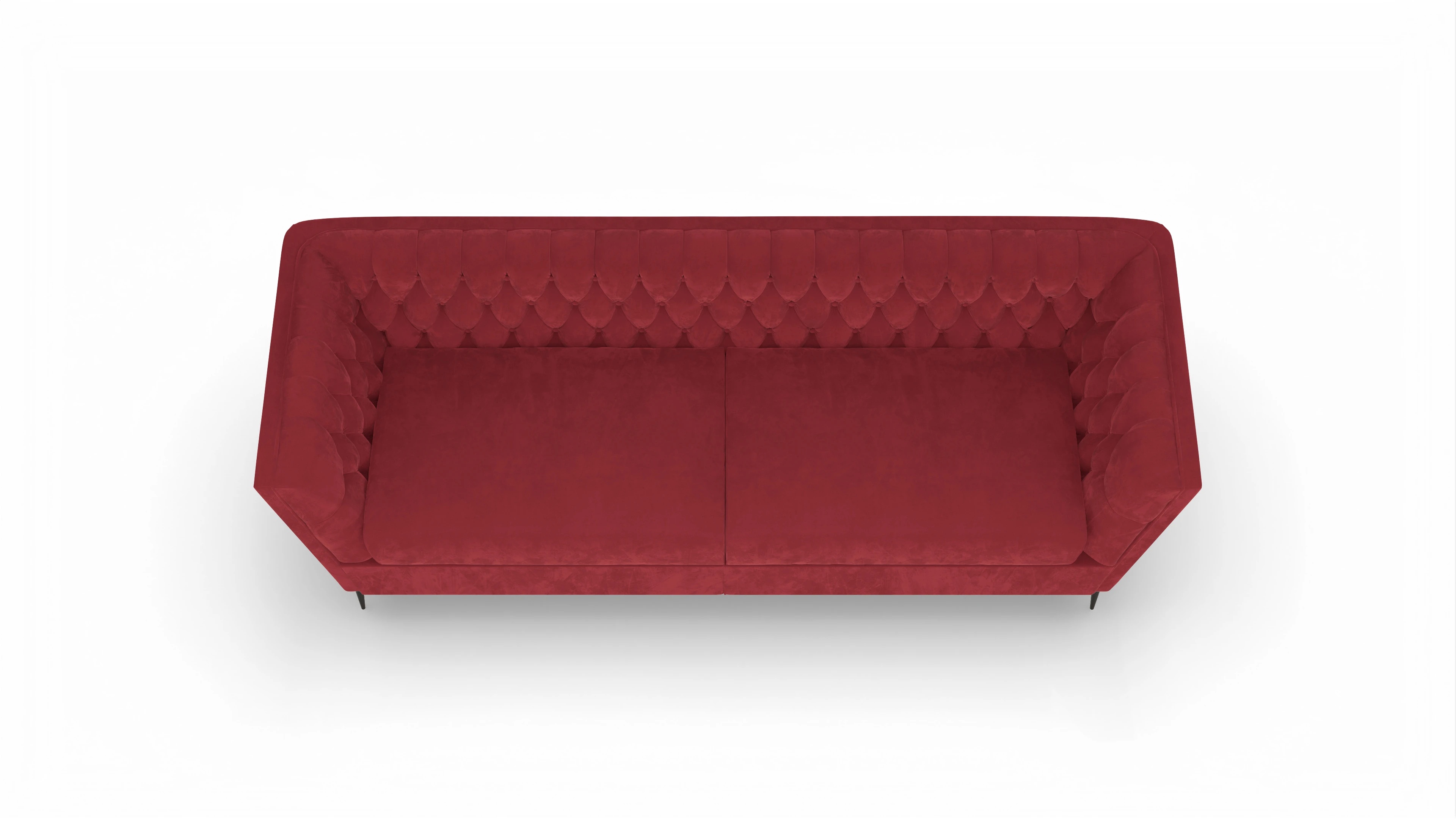 Ansicht des Produktes Neo 3-Sitzer in Samt rot