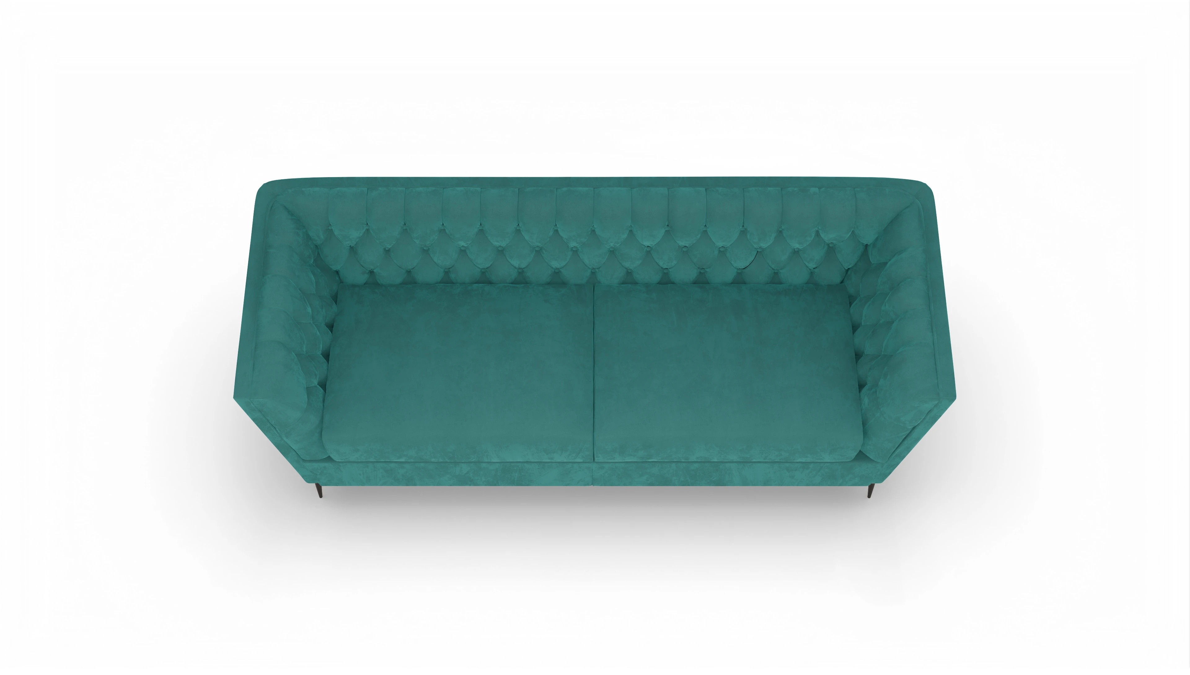 Ansicht des Produktes Neo 2,5-Sitzer in Samt blau