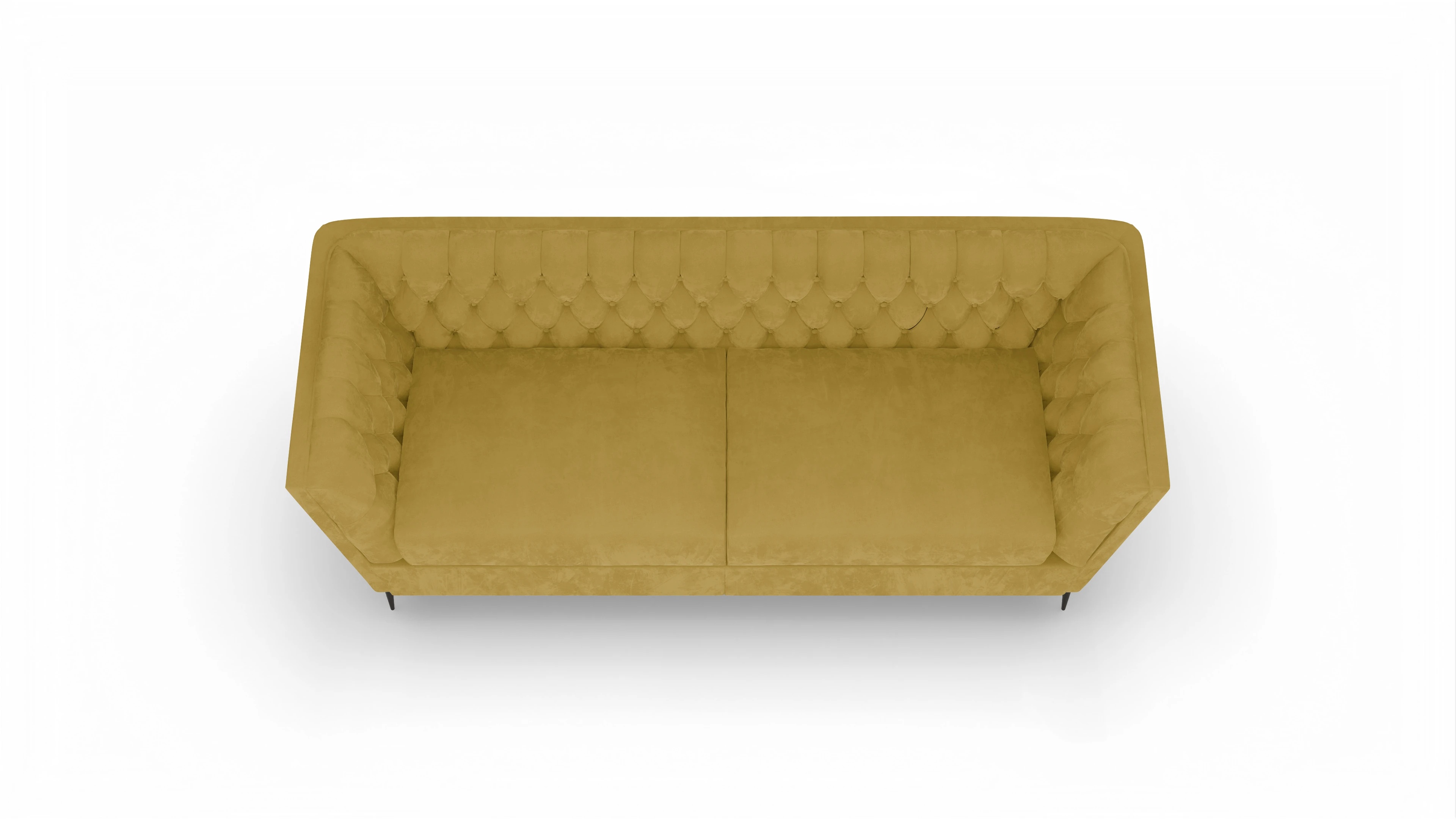 Ansicht des Produktes Neo 2,5-Sitzer in Samt gelb