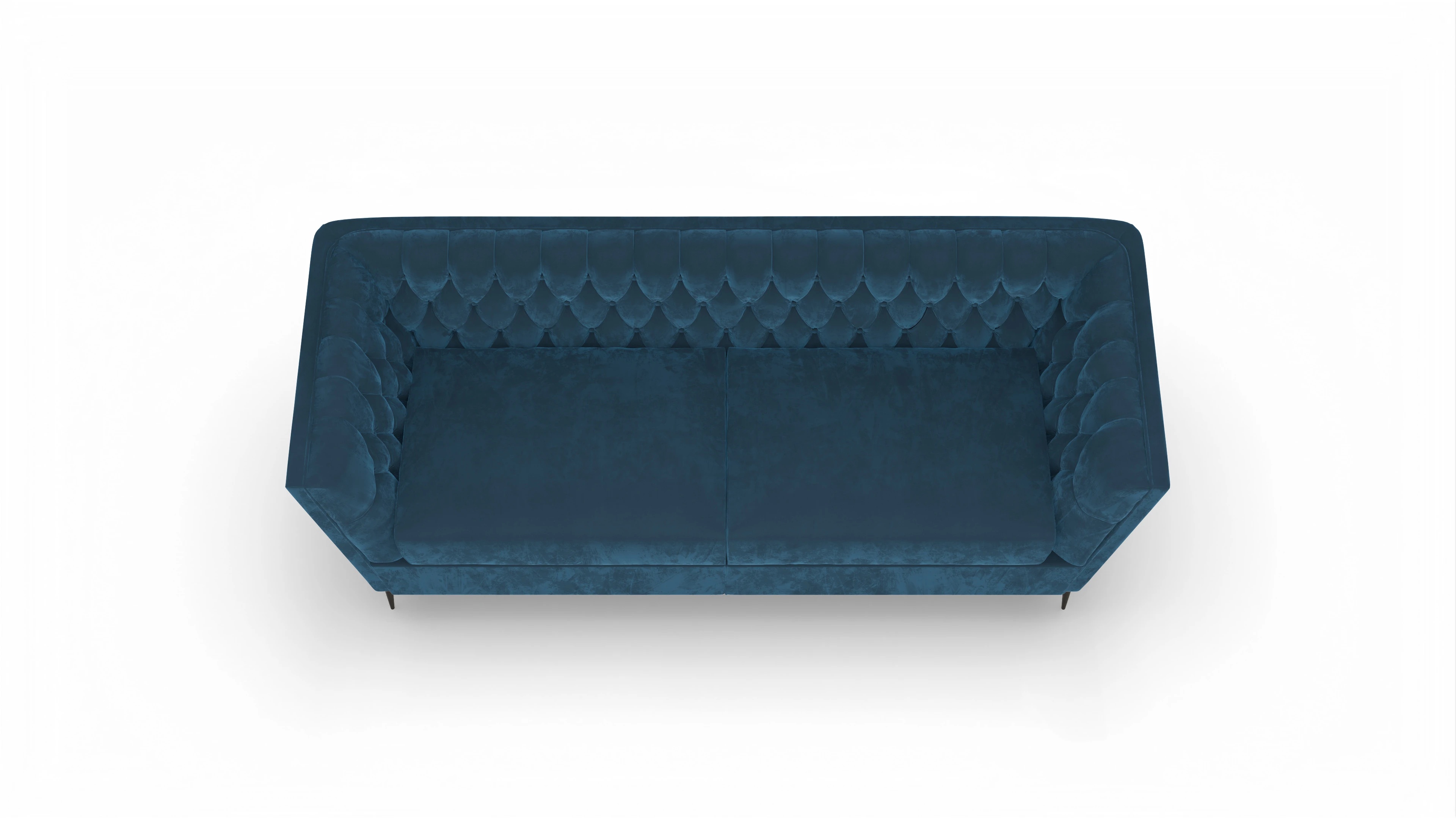 Ansicht des Produktes Neo 2,5-Sitzer in Samt blau