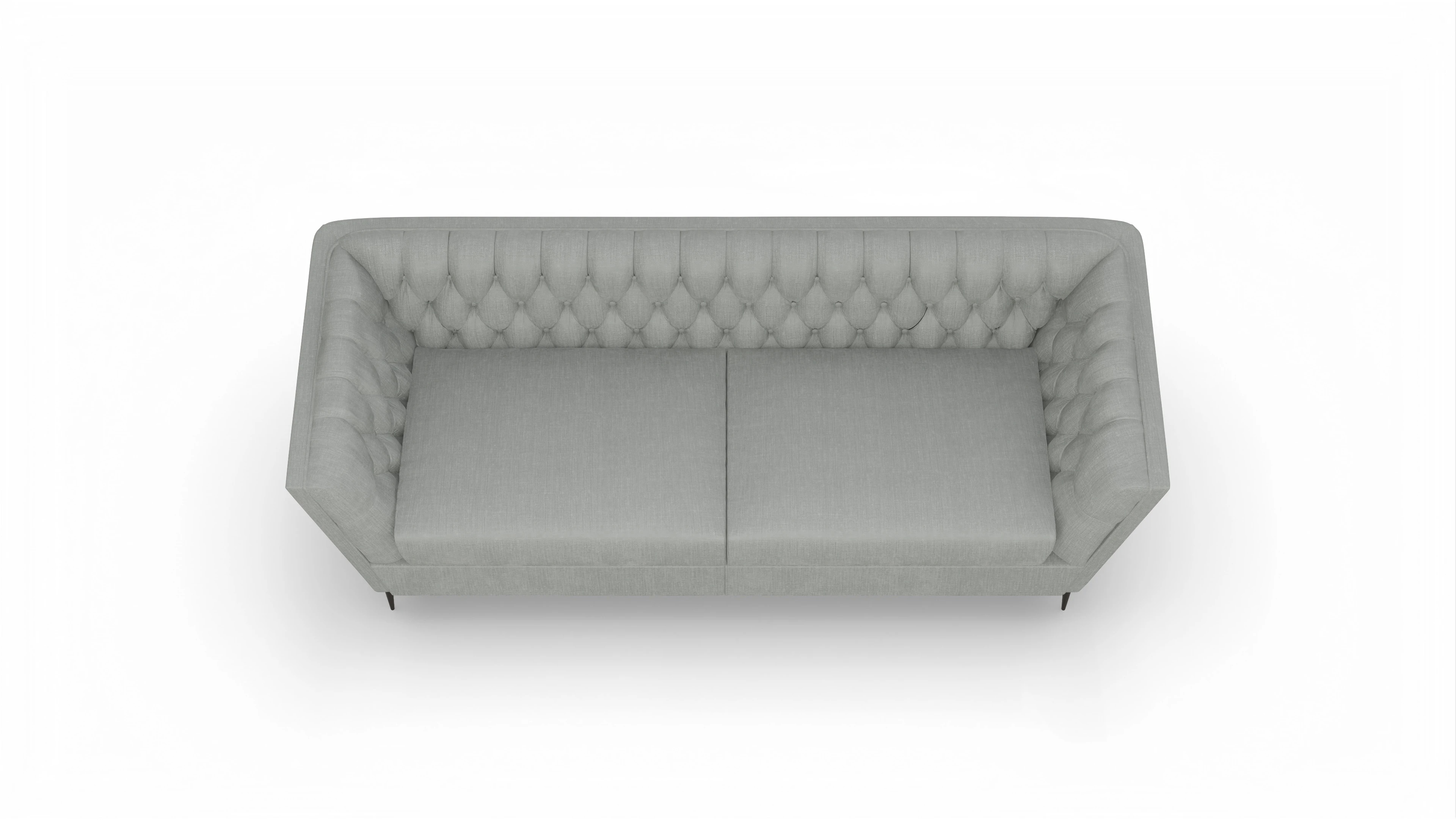 Chesterfield Sofa Neo in Stoff Ansicht des Produktes Neo 2,5-Sitzer in Stoff grau