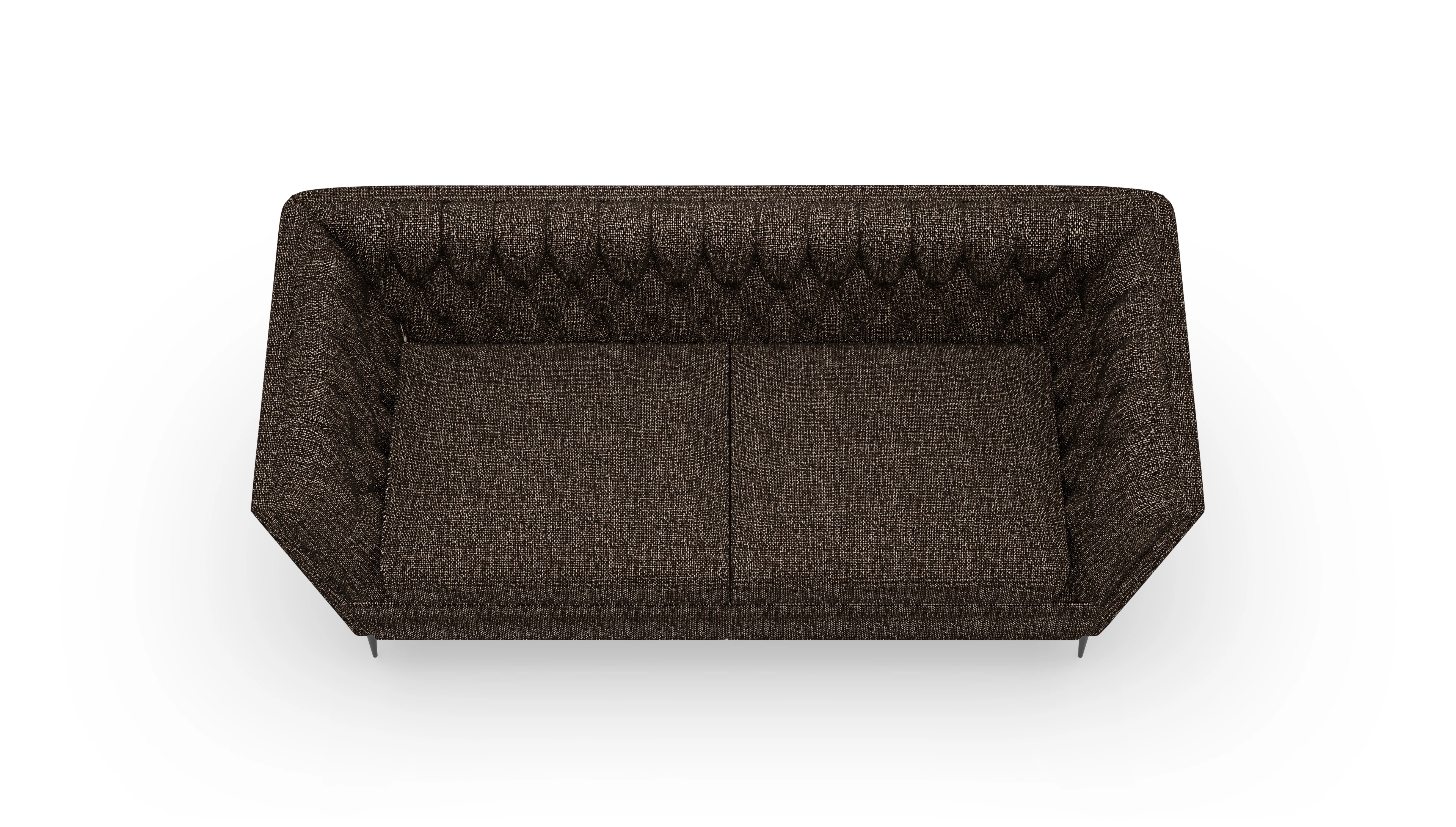 Chesterfield Sofa Neo in Stoff Ansicht des Produktes Neo 2-Sitzer in Stoff braun