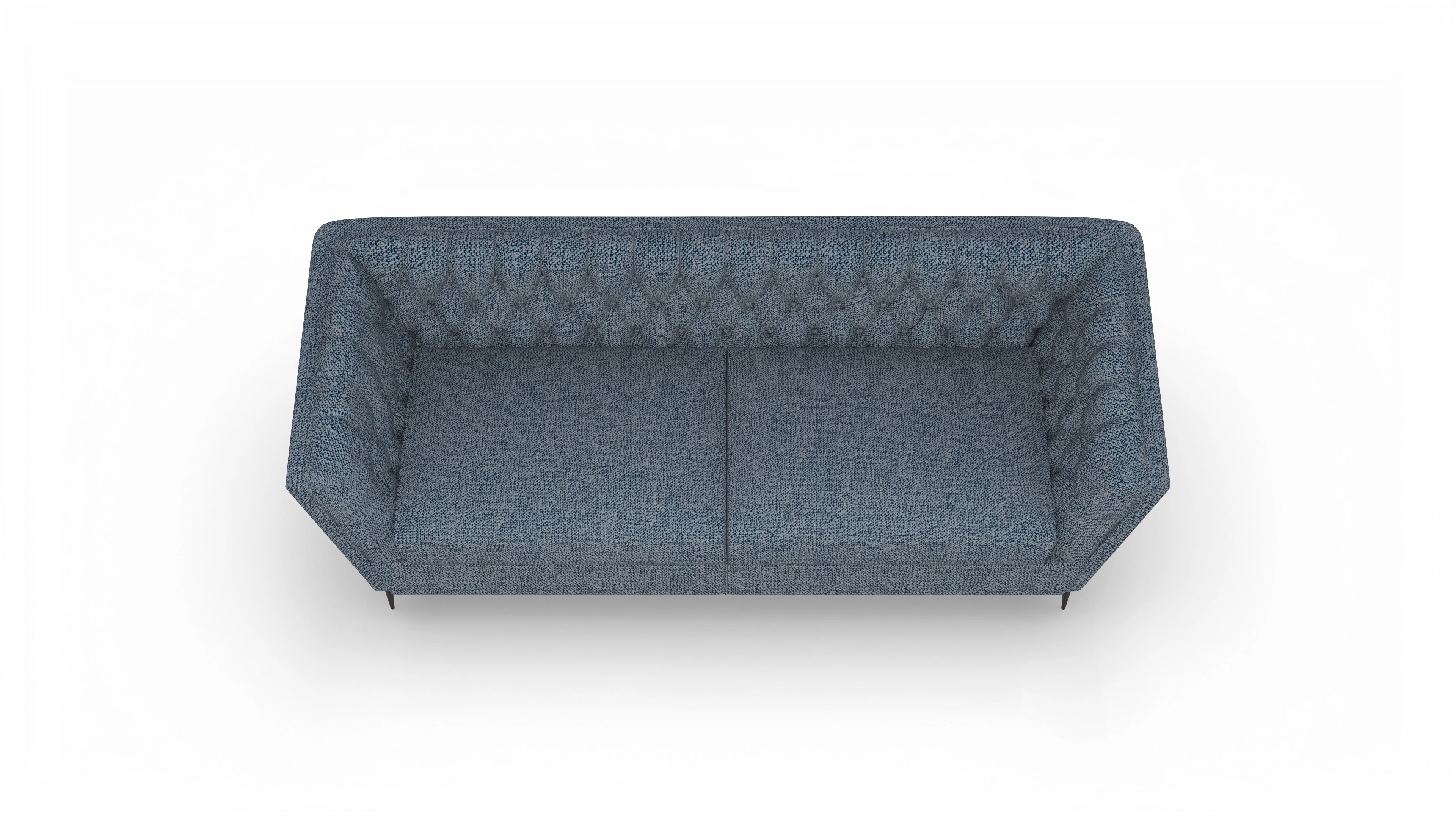 Chesterfield Sofa Neo in Stoff Ansicht des Produktes Neo 2,5-Sitzer in Stoff blau