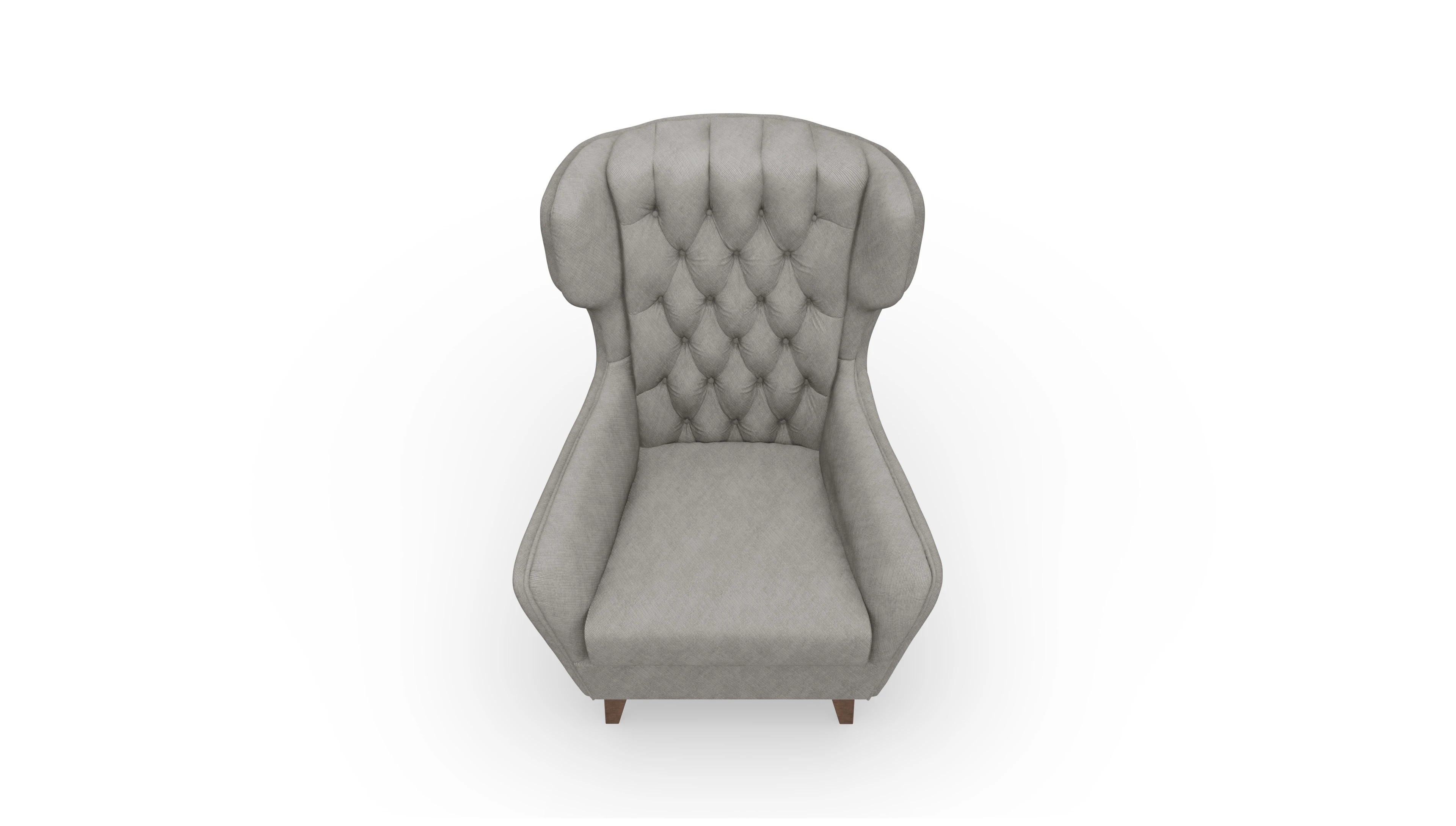 Chesterfield Sessel Neo in Stoff Ansicht des Produktes Neo Sessel in Stoff grau