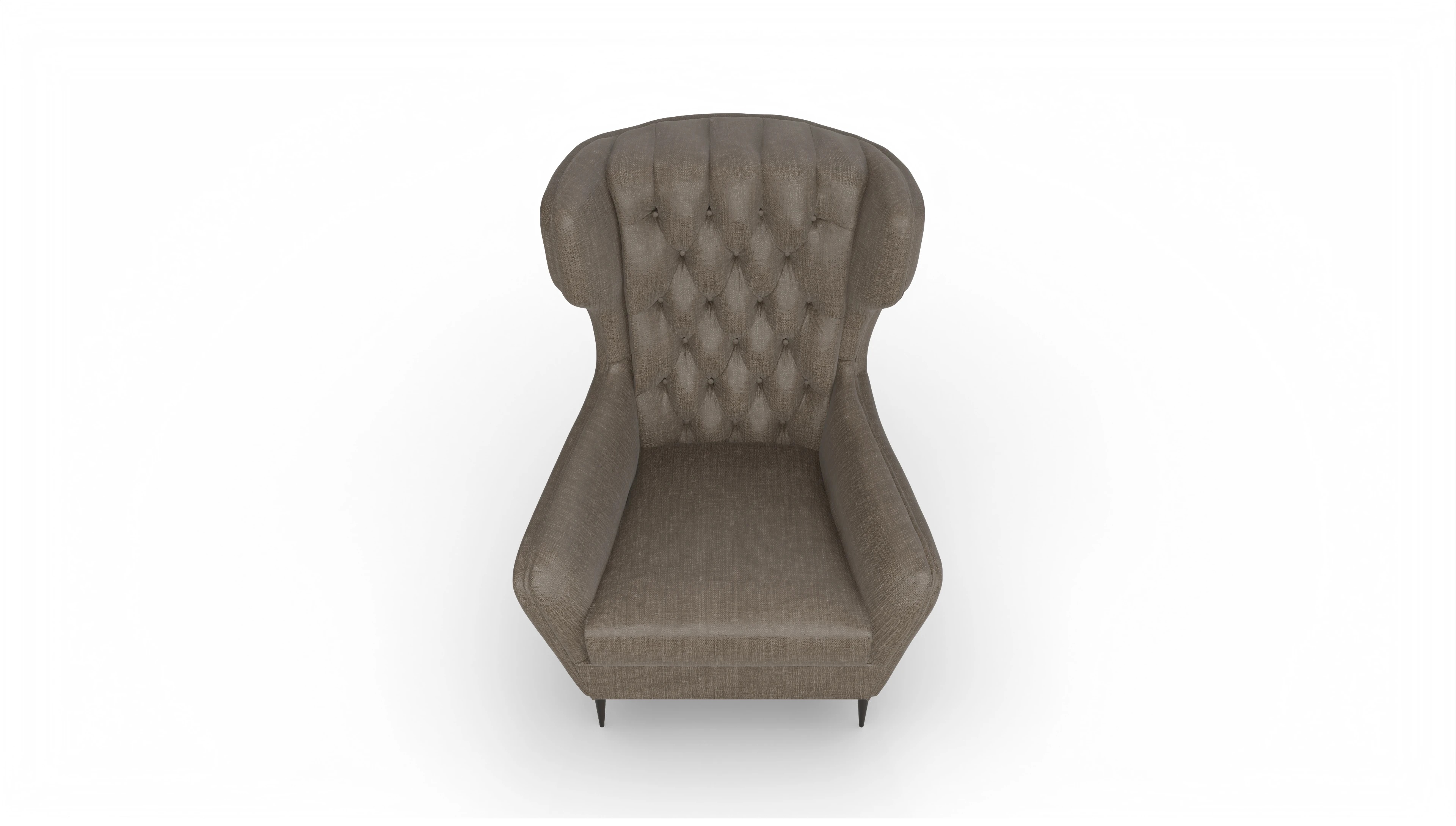 Chesterfield Sessel Neo in Stoff Ansicht des Produktes Neo Sessel in Stoff braun