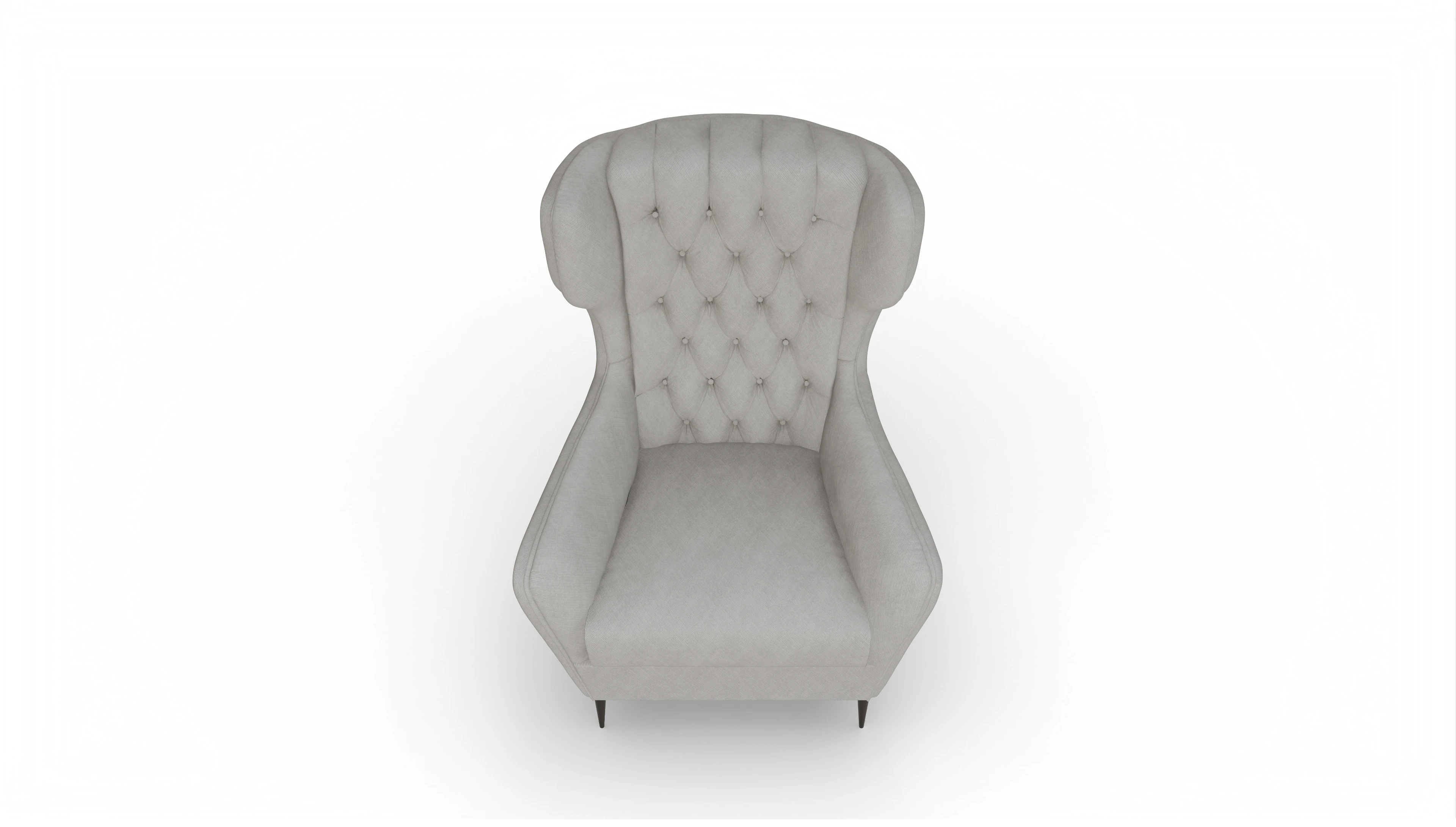 Chesterfield Sessel Neo in Stoff Ansicht des Produktes Neo Sessel in Stoff grau