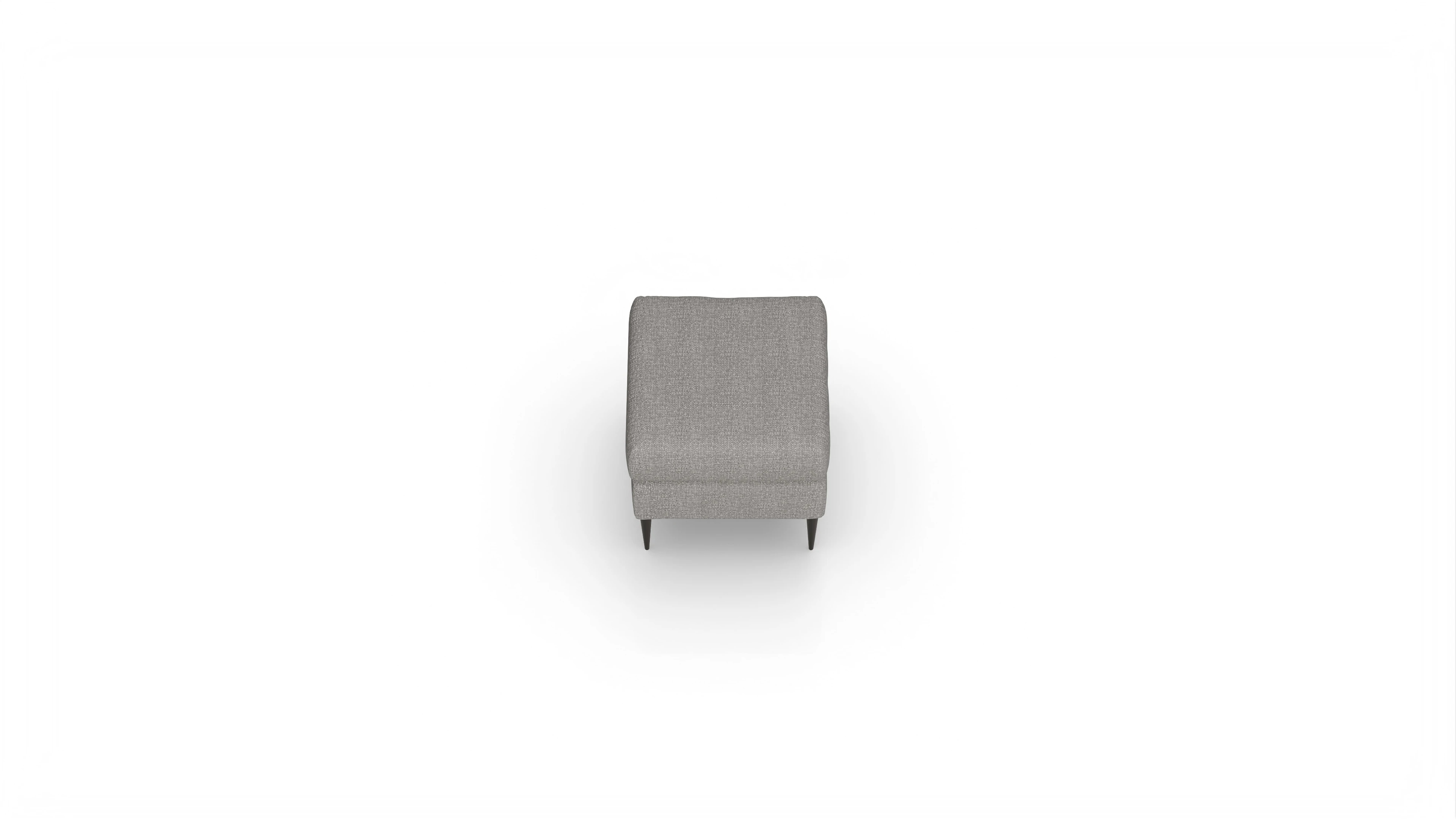 Chesterfield Hocker Neo in Stoff Ansicht des Produktes Neo Hocker in Stoff grau