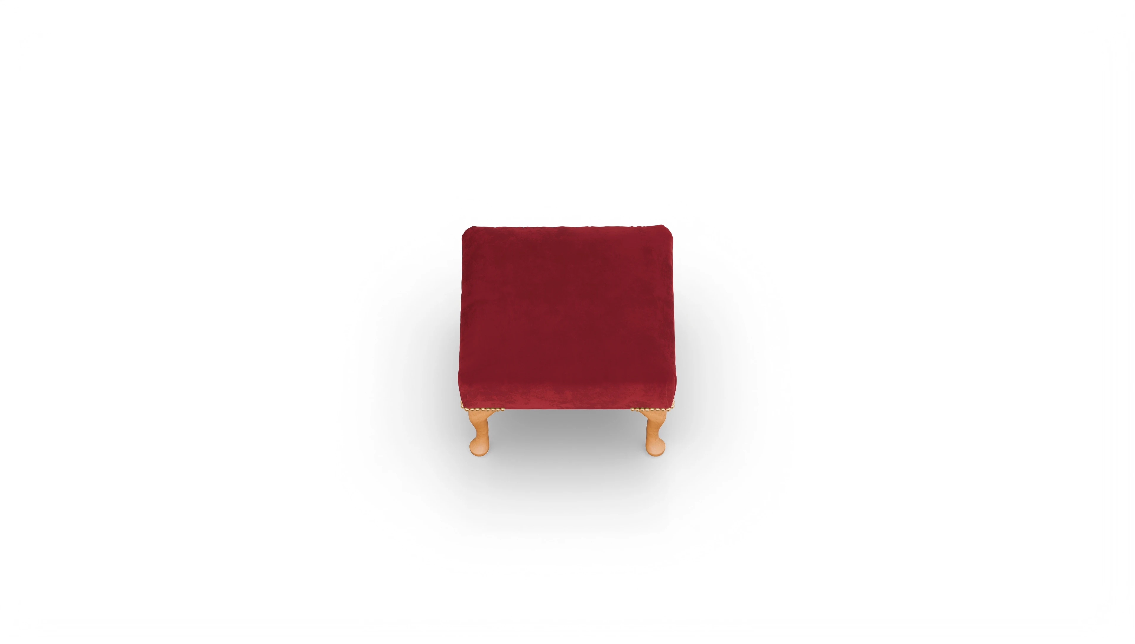 Ansicht des Produktes Webster Hocker in Samt rot