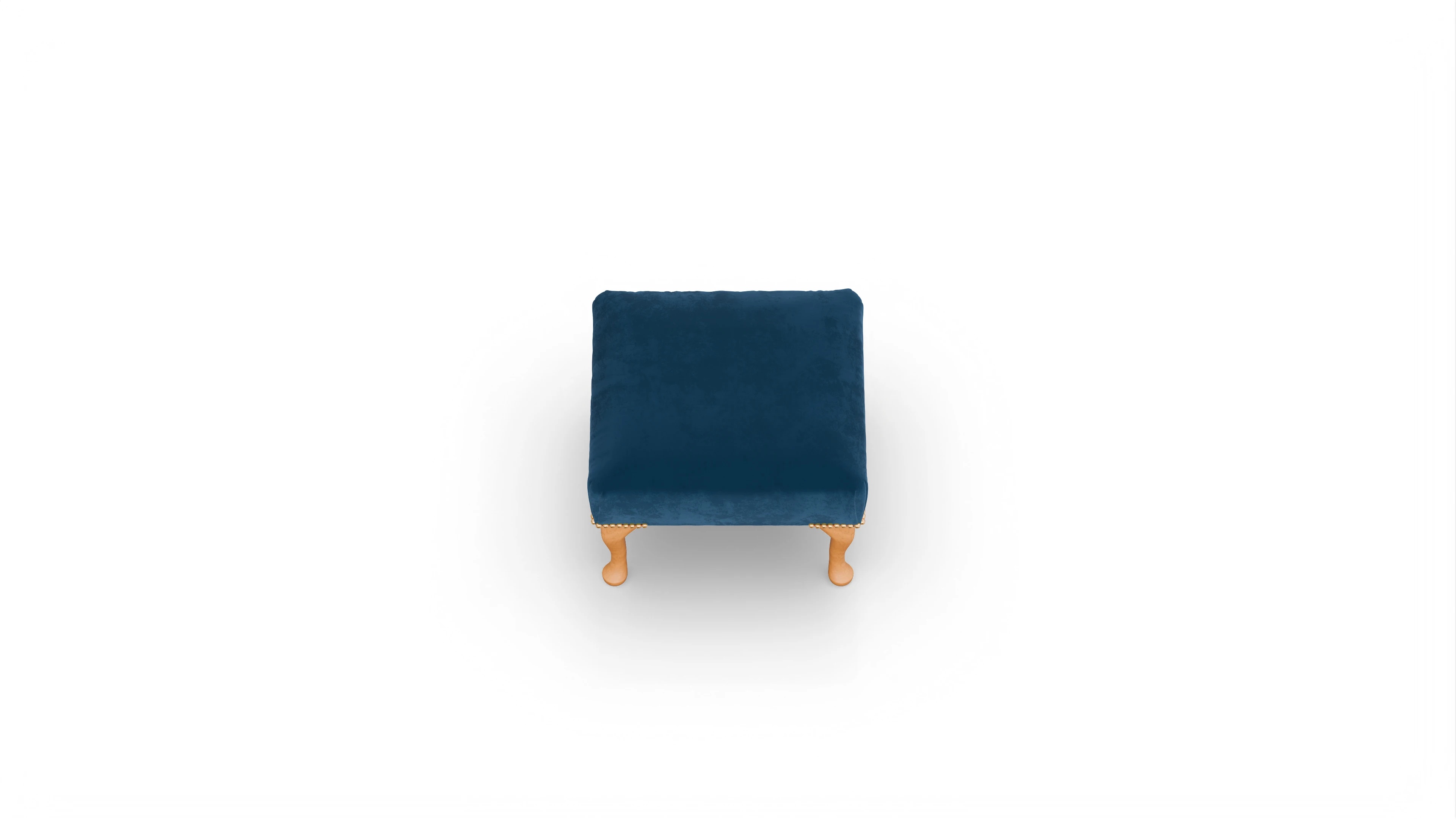 Ansicht des Produktes Webster Hocker in Samt blau