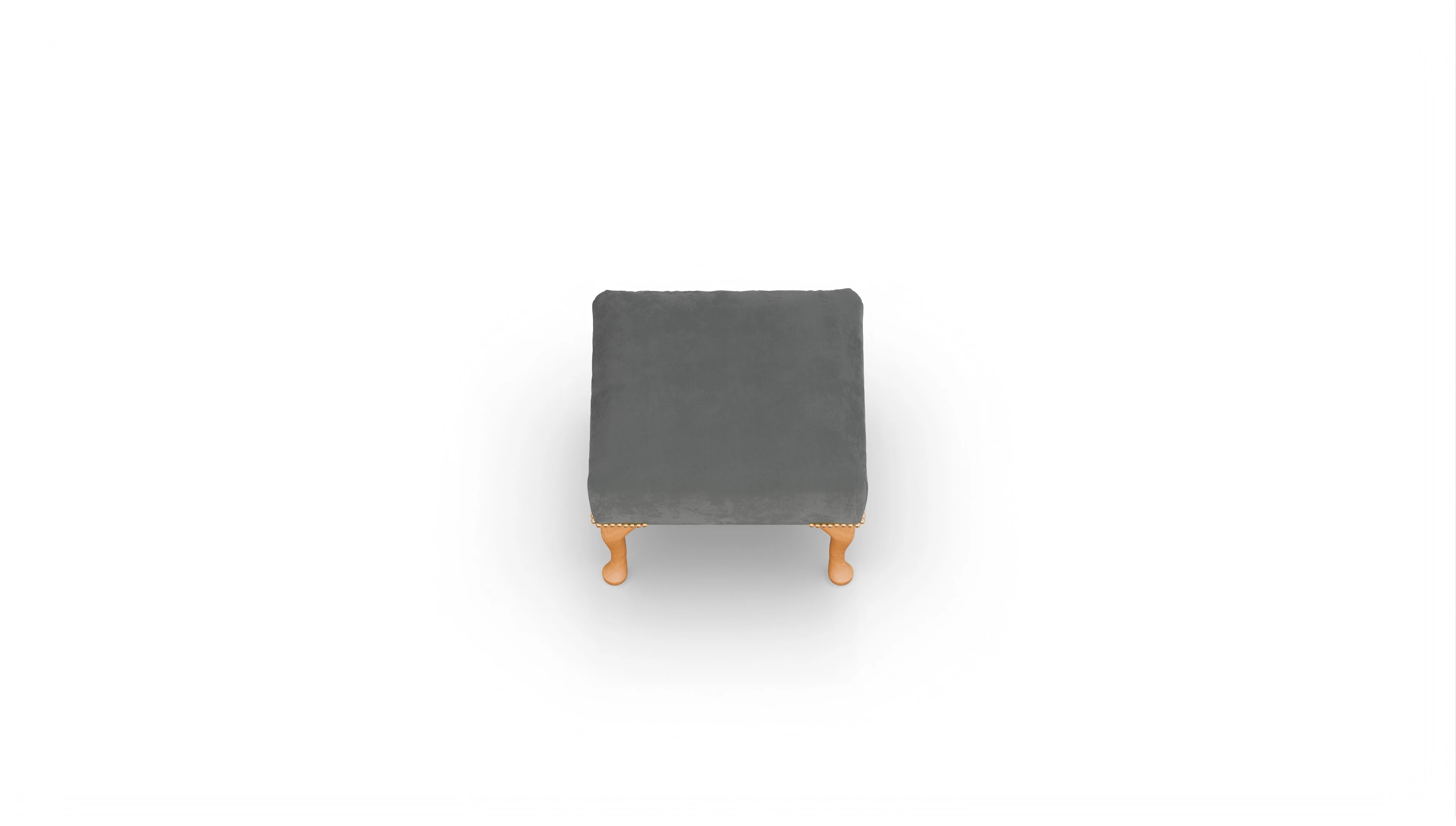 Ansicht des Produktes Webster Hocker in Samt grau
