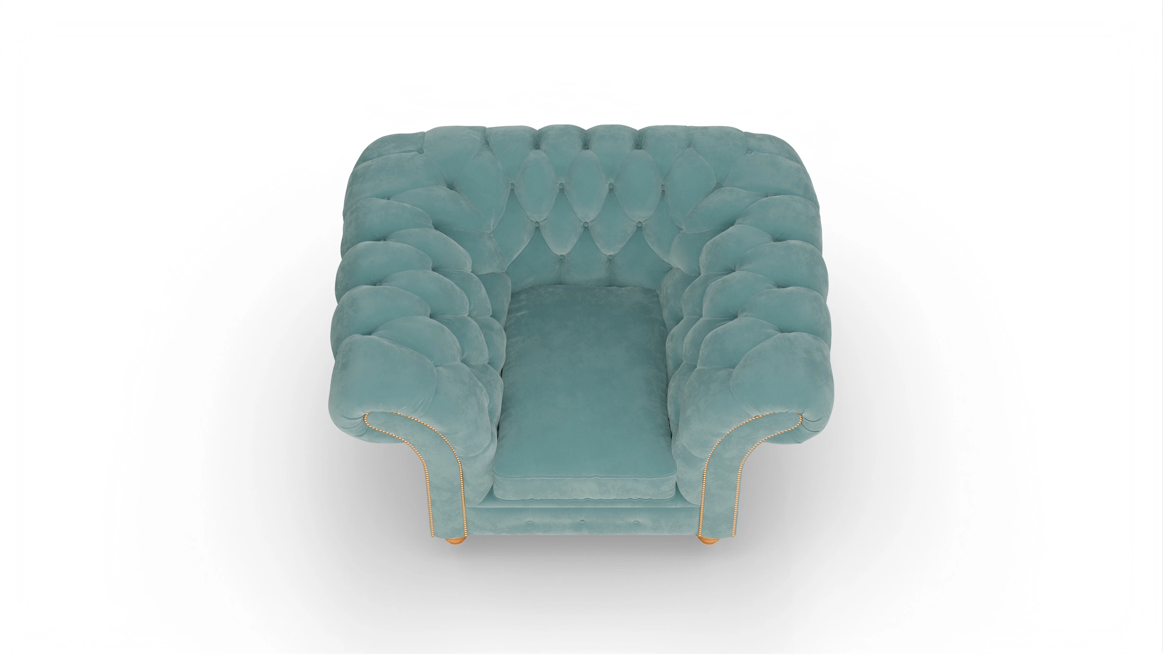 Ansicht des Produktes Knightsbridge Sessel in Samt blau