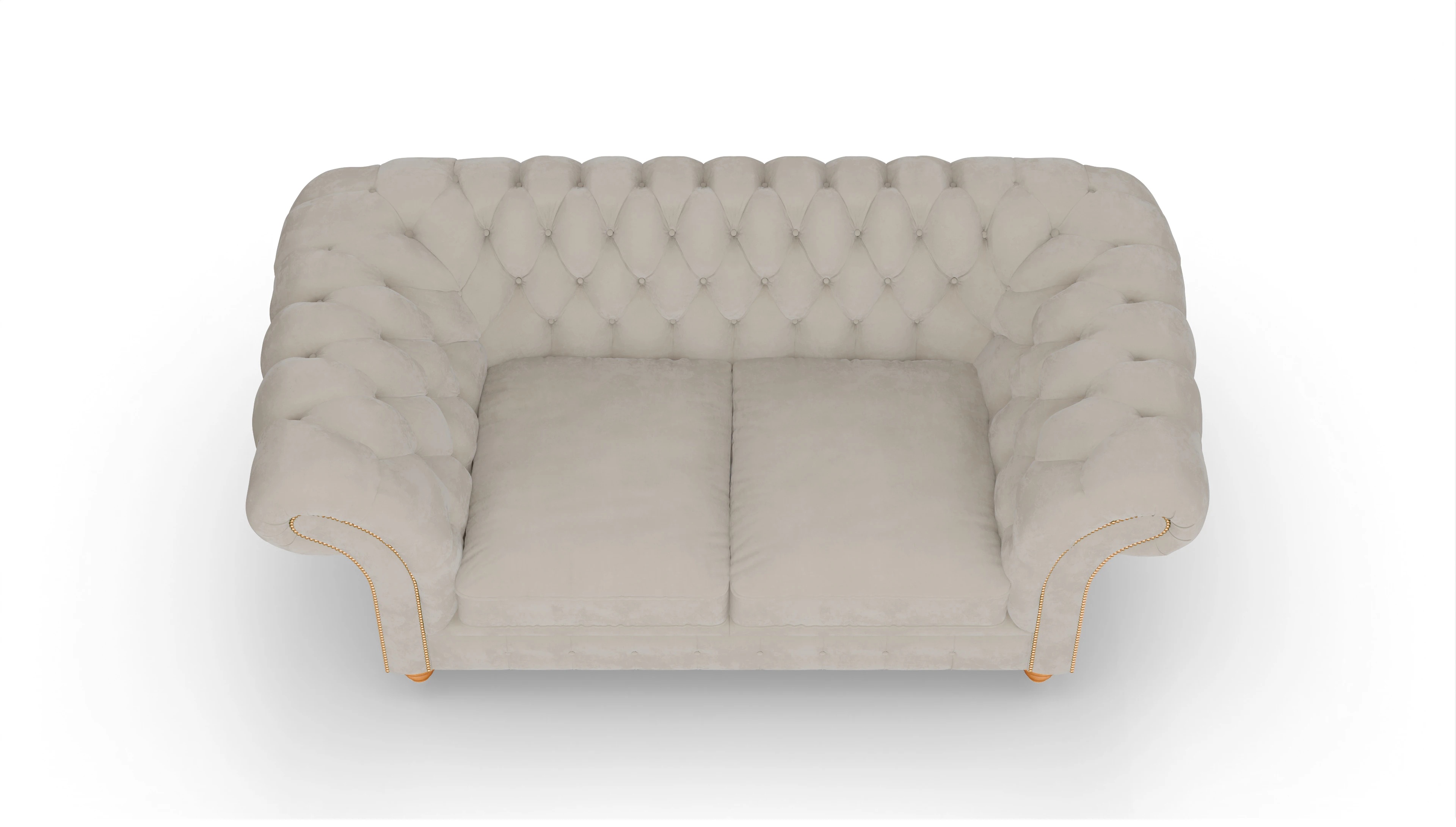 Ansicht des Produktes Knightsbridge 2-Sitzer in Samt beige