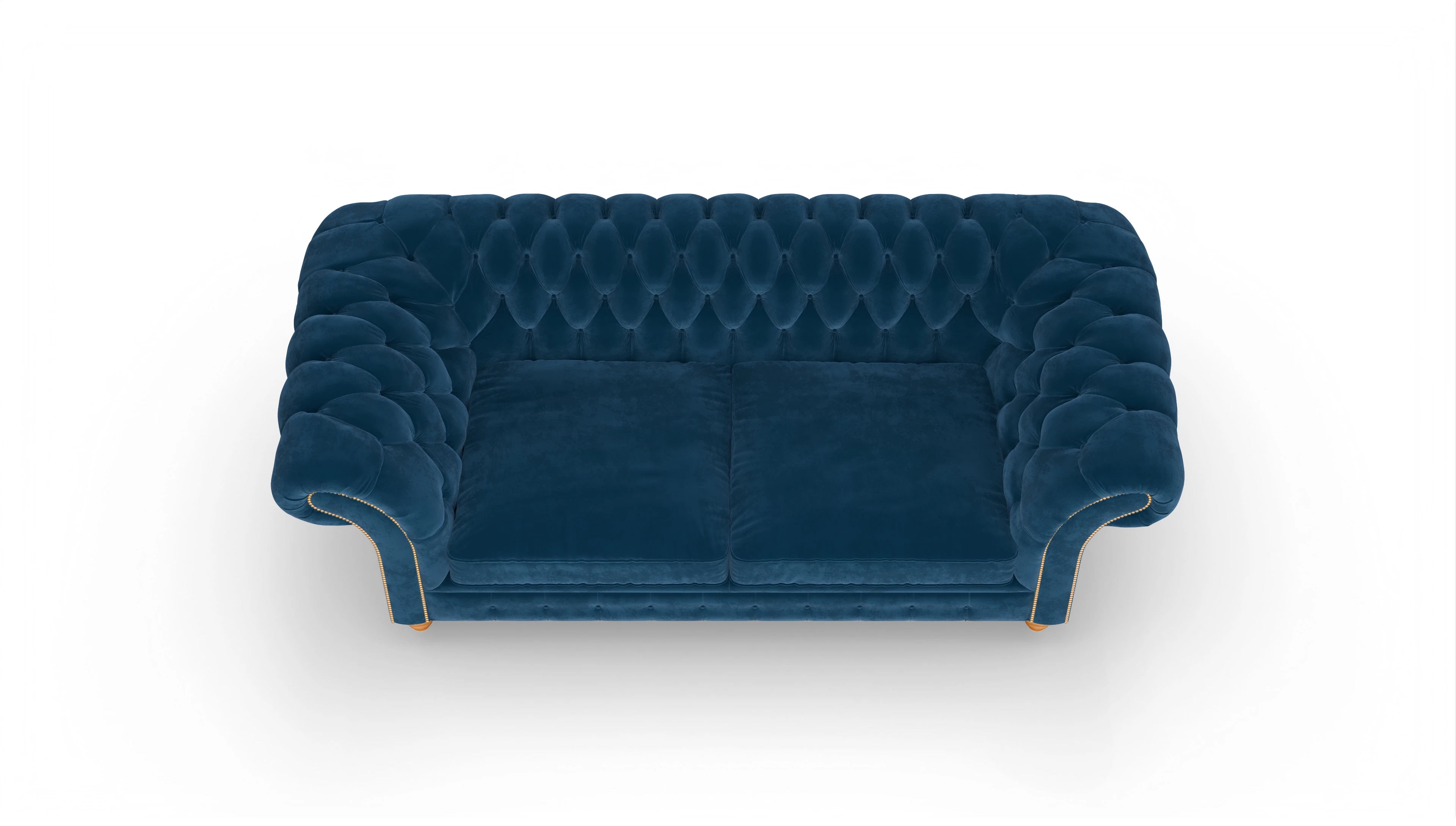 Ansicht des Produktes Knightsbridge 3-Sitzer in Samt blau