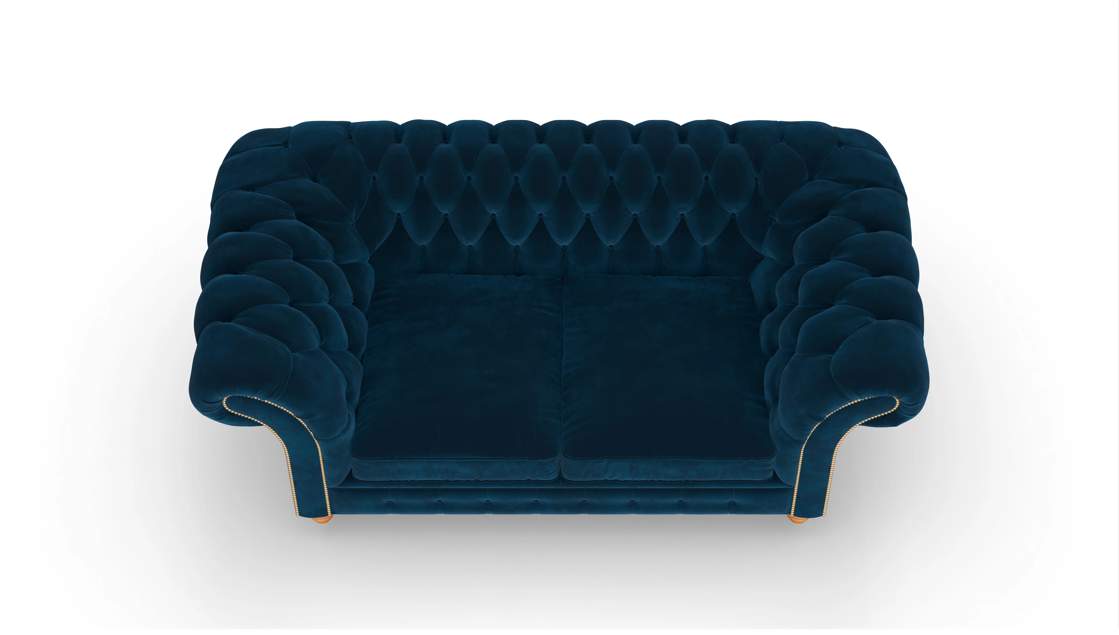 Ansicht des Produktes Knightsbridge 2-Sitzer in Samt blau