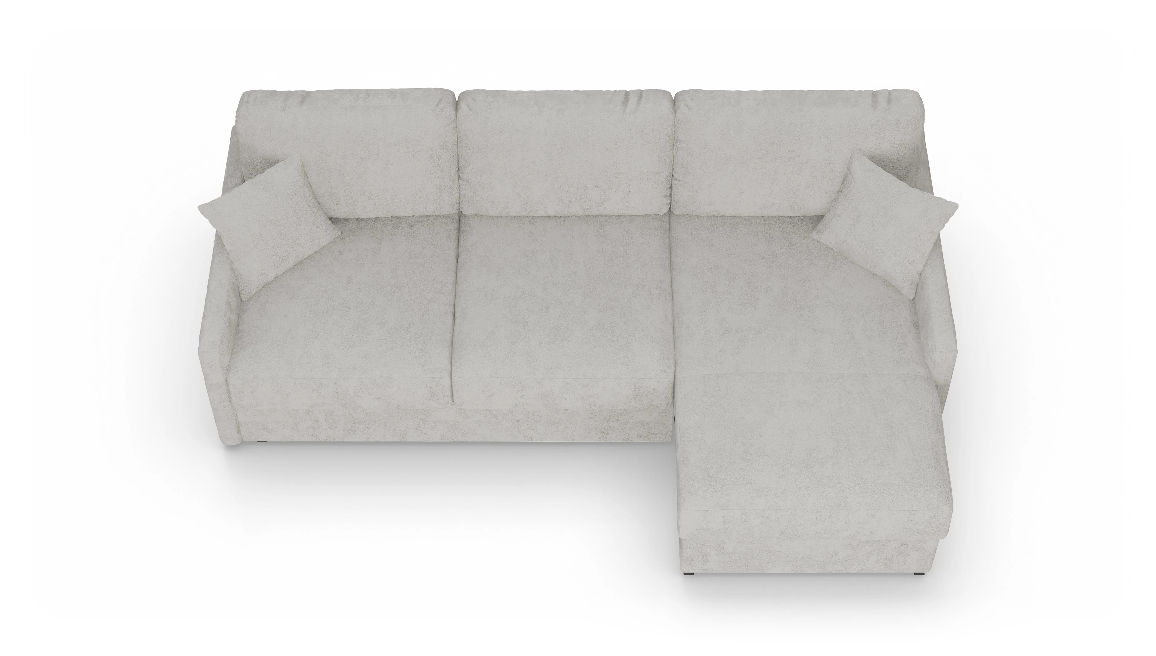 Ansicht des Produktes Karlstad Sofa mit Rec rechts in Stoff weiß