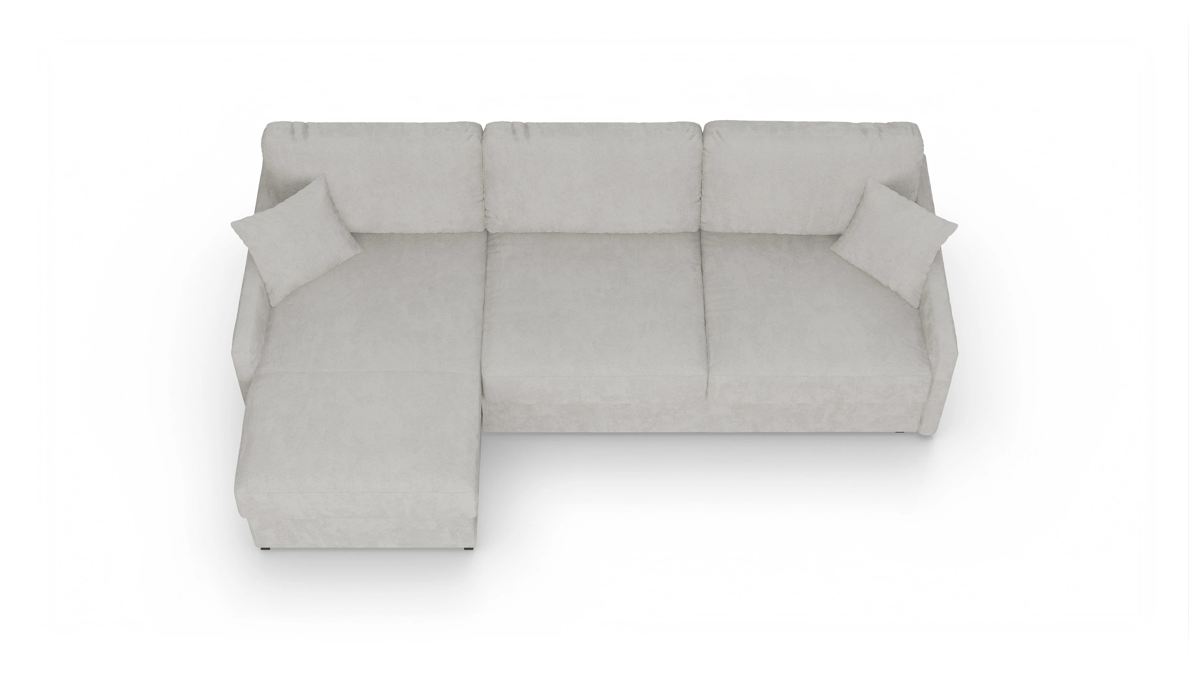 Ansicht des Produktes Karlstad Sofa mit Rec links in Stoff weiß