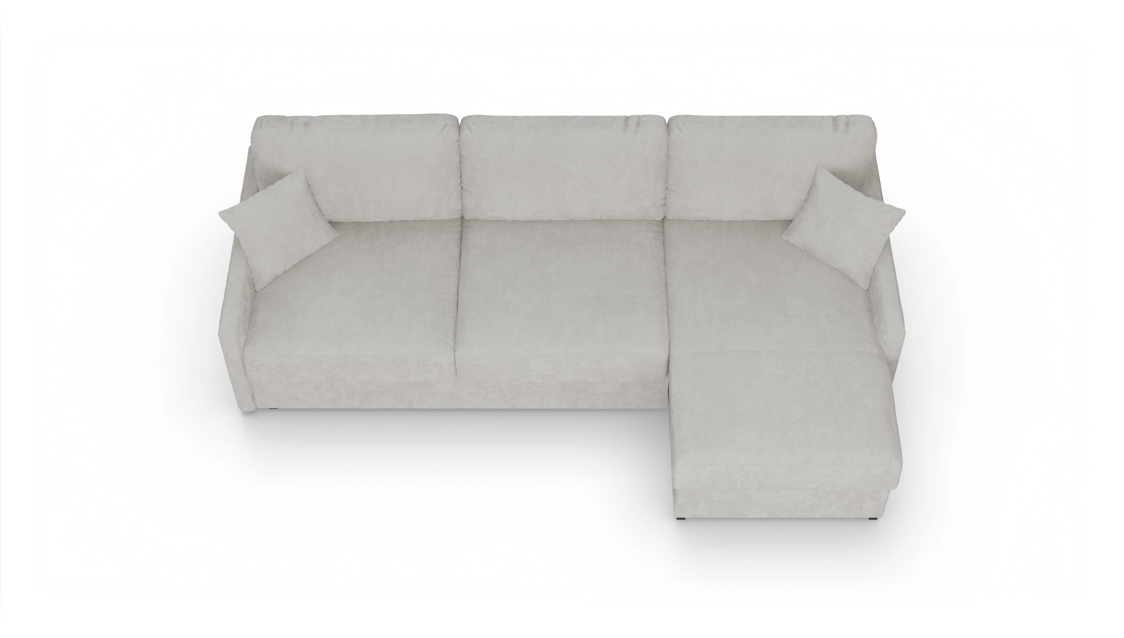Ansicht des Produktes Karlstad Sofa mit Rec rechts in Stoff weiß