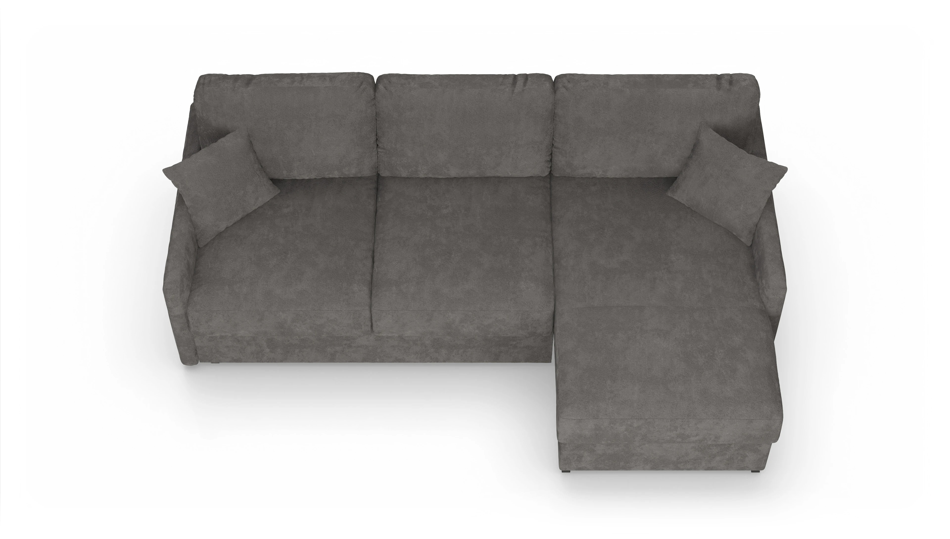 Ansicht des Produktes Karlstad Sofa mit Rec rechts in Stoff grau