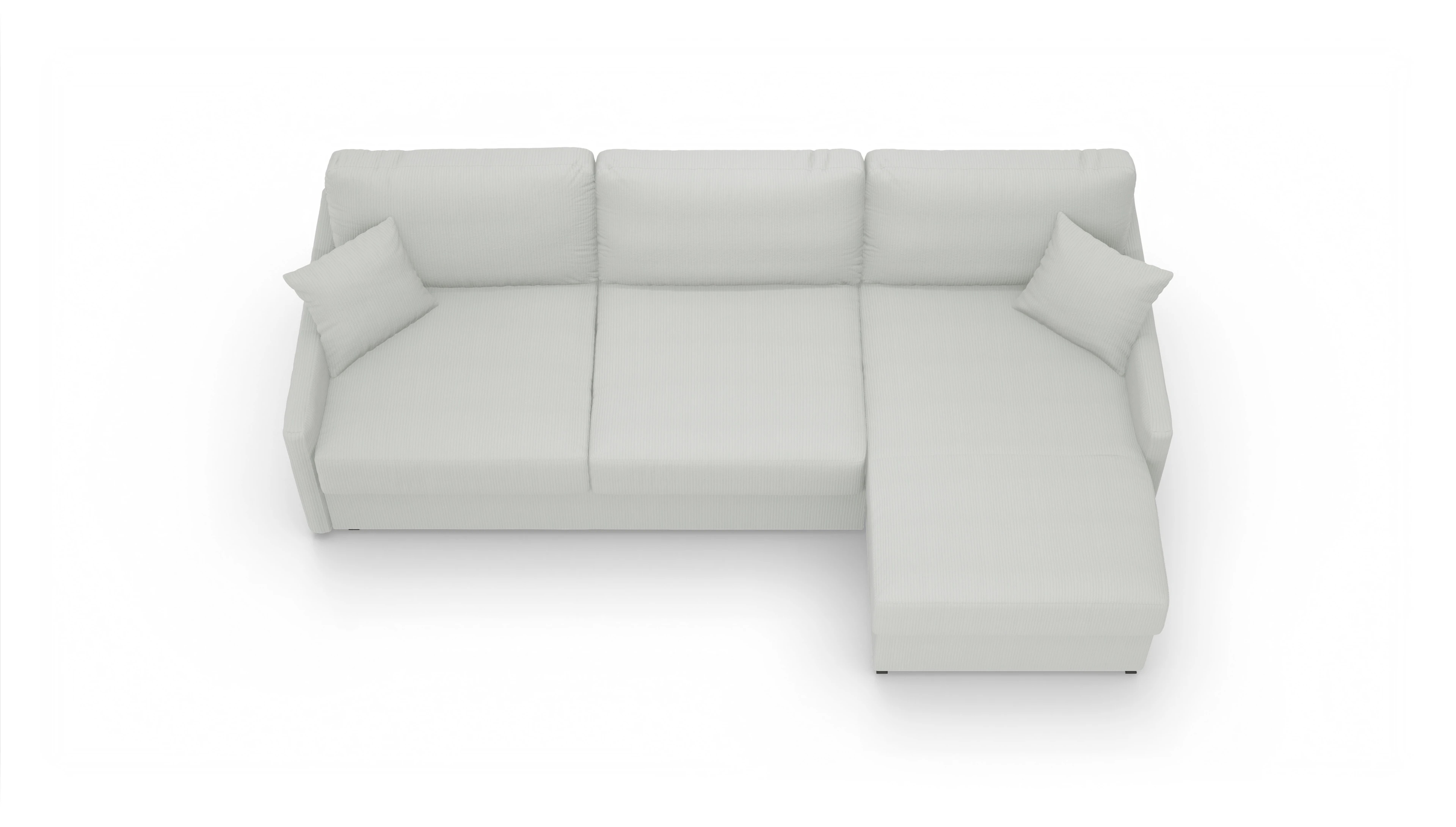 Ansicht des Produktes Karlstad Sofa mit Rec rechts in Cord grau