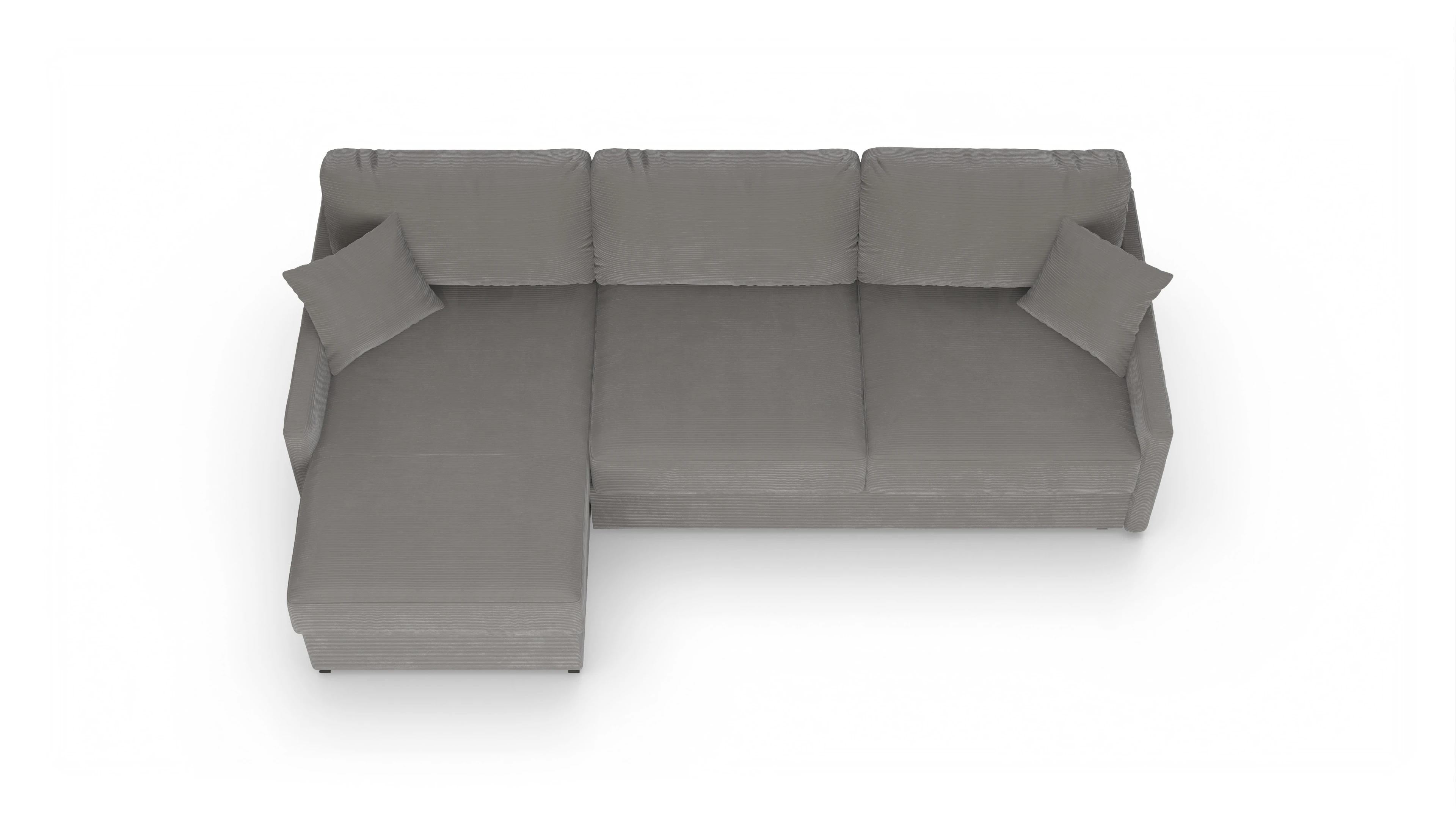 Ansicht des Produktes Karlstad Sofa mit Rec links in Cord grau
