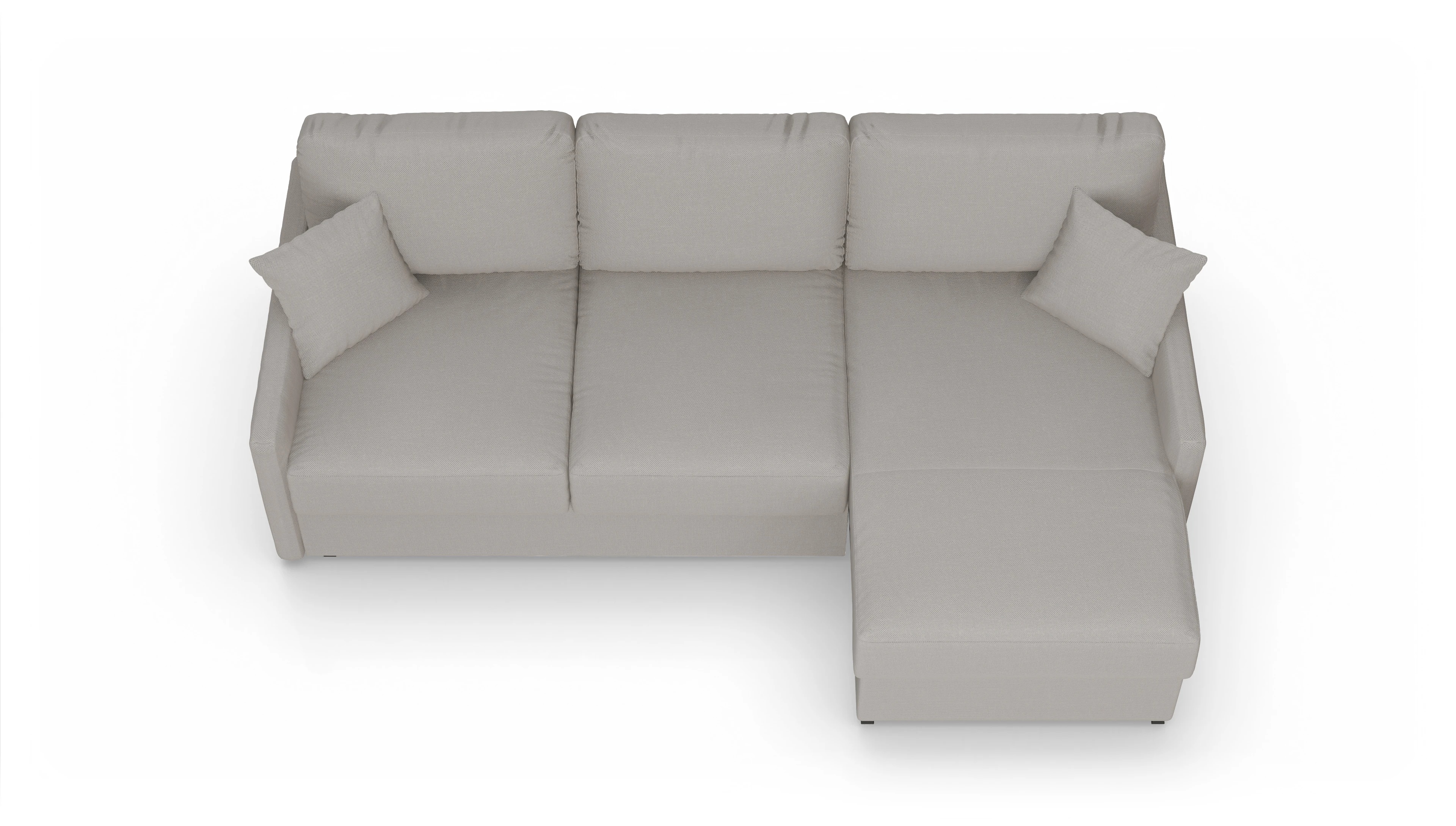 Ansicht des Produktes Karlstad Sofa mit Rec rechts in Stoff weiß