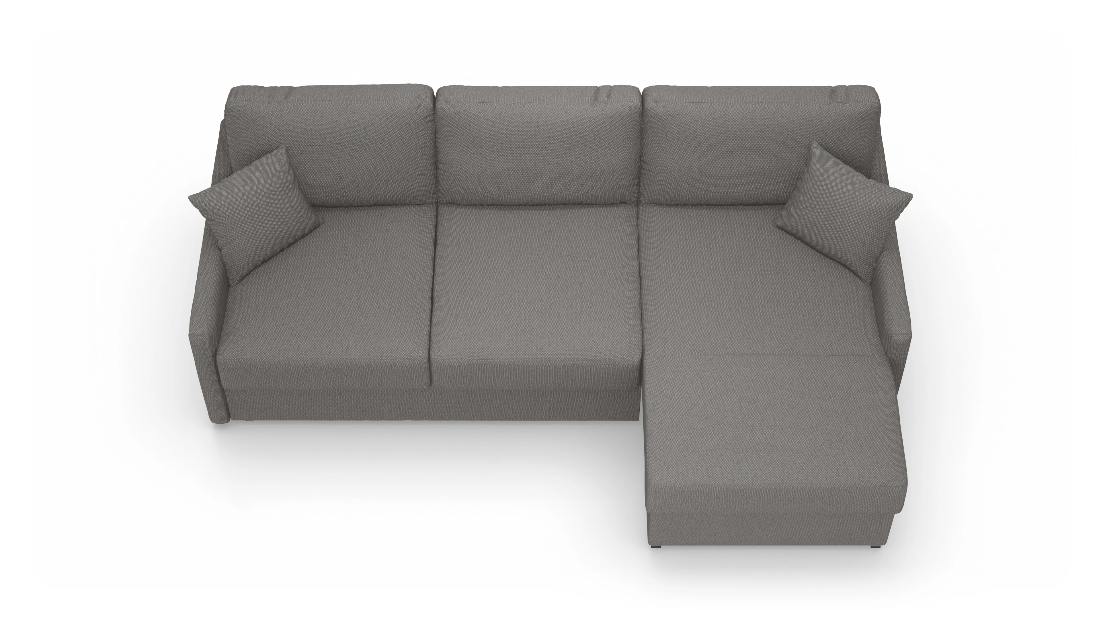 Ansicht des Produktes Karlstad Sofa mit Rec rechts in Stoff braun