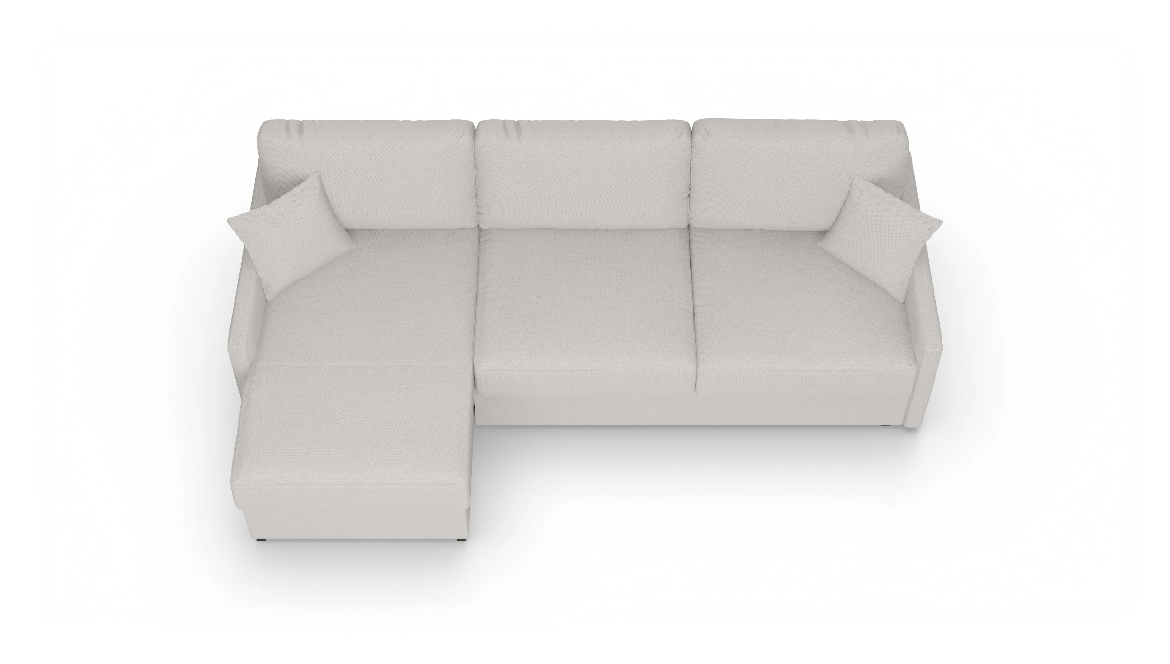 Ansicht des Produktes Karlstad Sofa mit Rec links in Stoff weiß