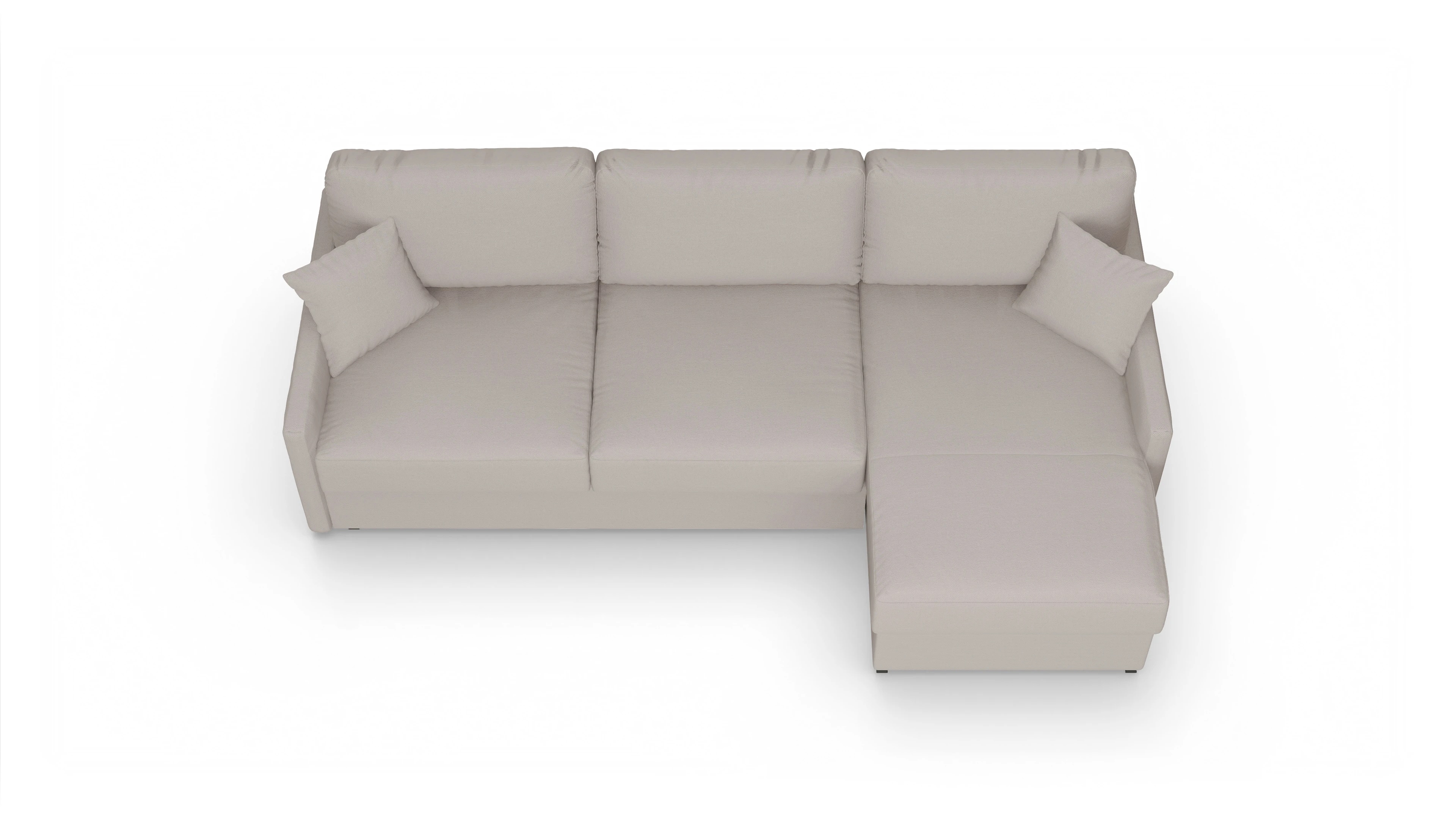 Ansicht des Produktes Karlstad Sofa mit Rec rechts in Stoff beige
