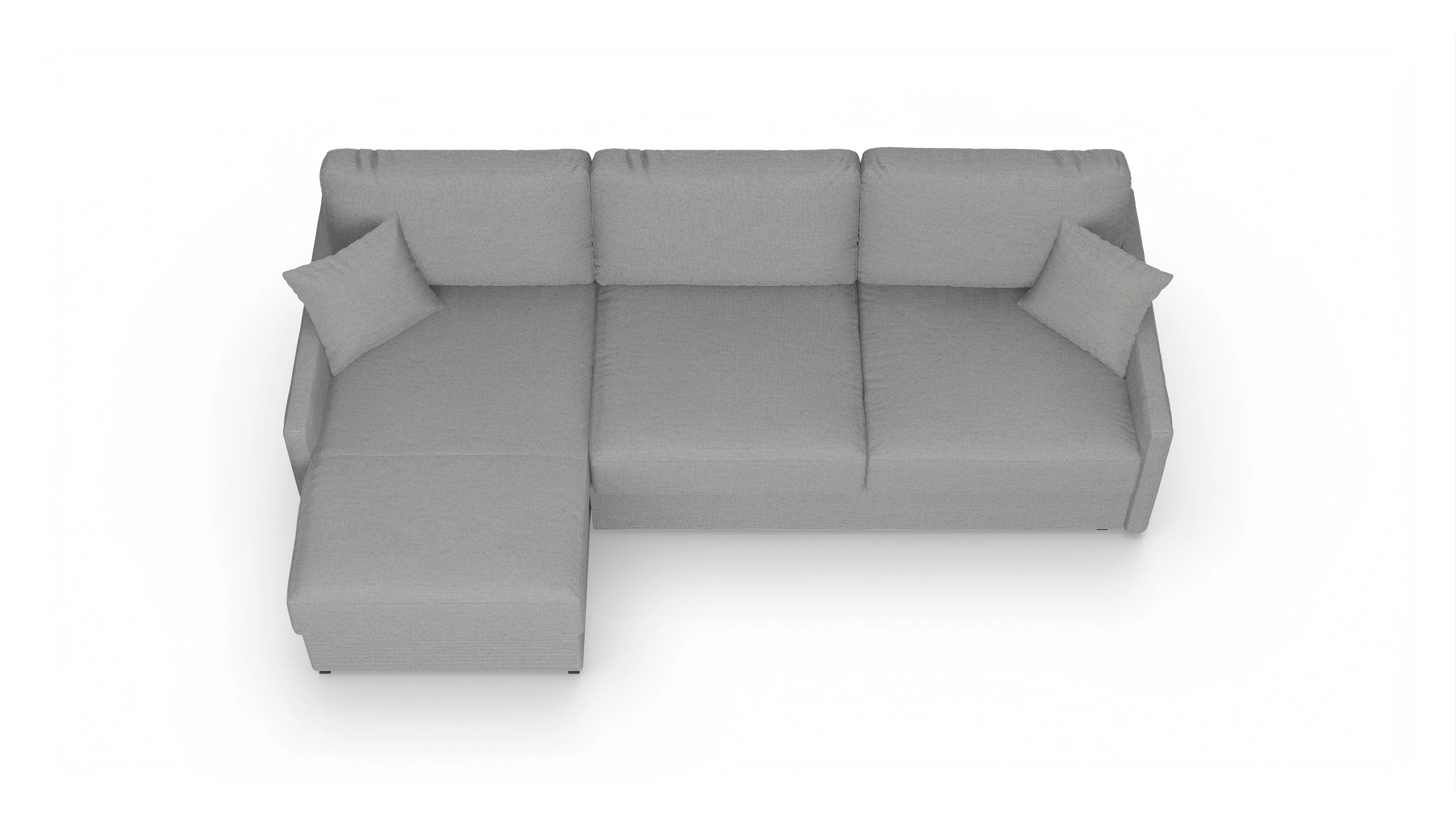 Ansicht des Produktes Karlstad Sofa mit Rec links in Stoff grau