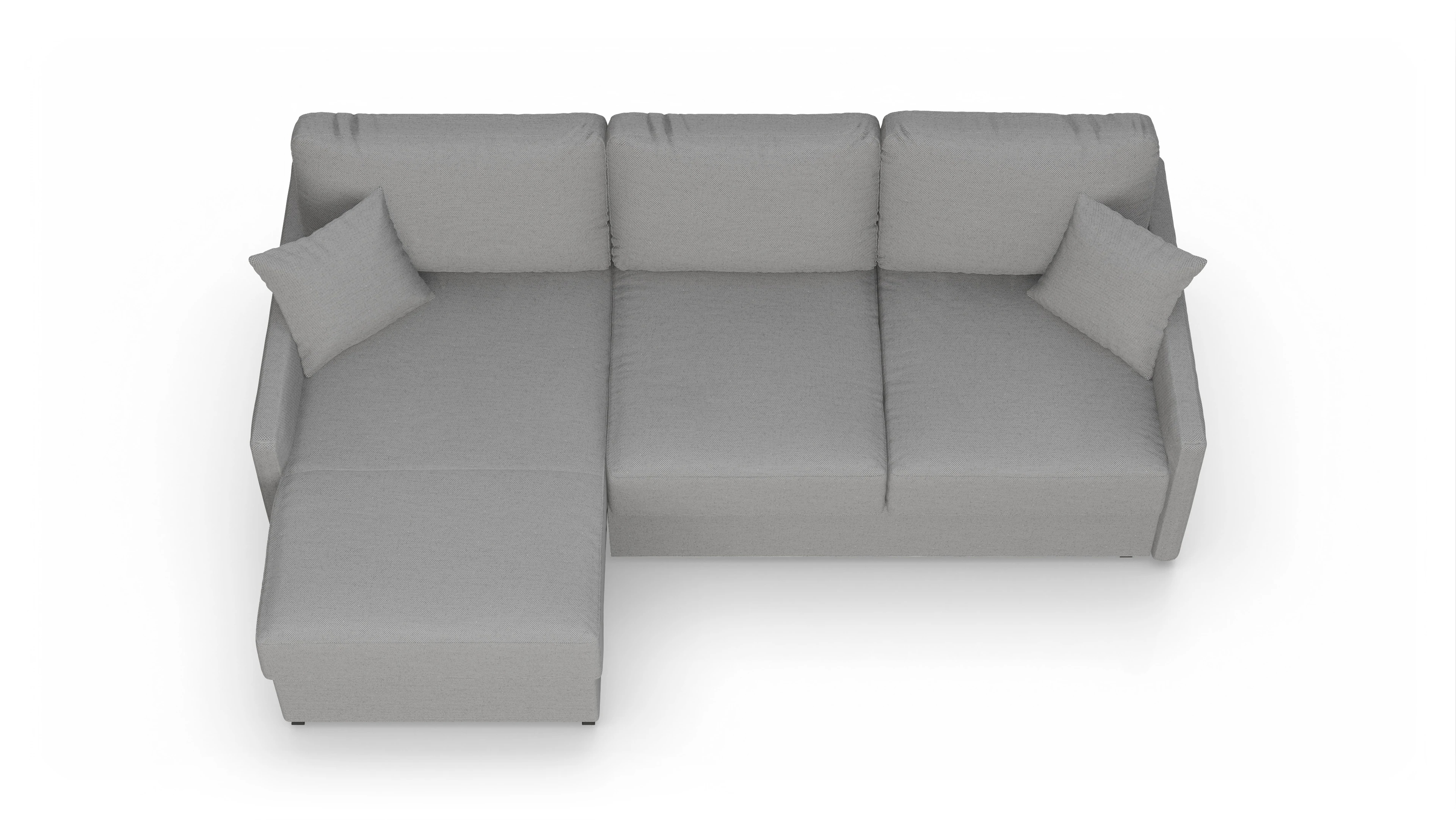 Schlafsofa Karlstad Ansicht des Produktes Karlstad Sofa mit Rec links in Stoff grau