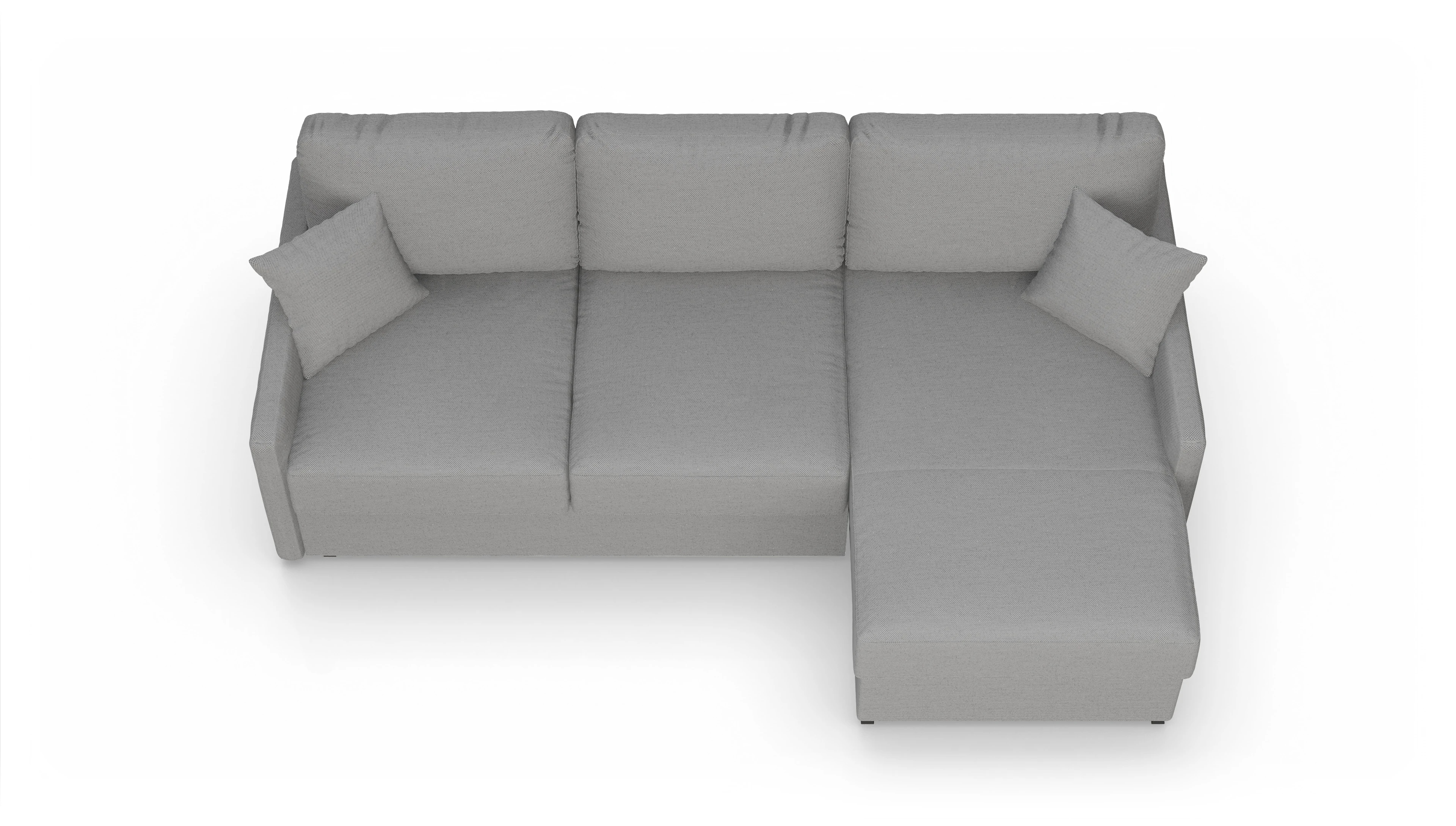 Ansicht des Produktes Karlstad Sofa mit Rec rechts in Stoff grau